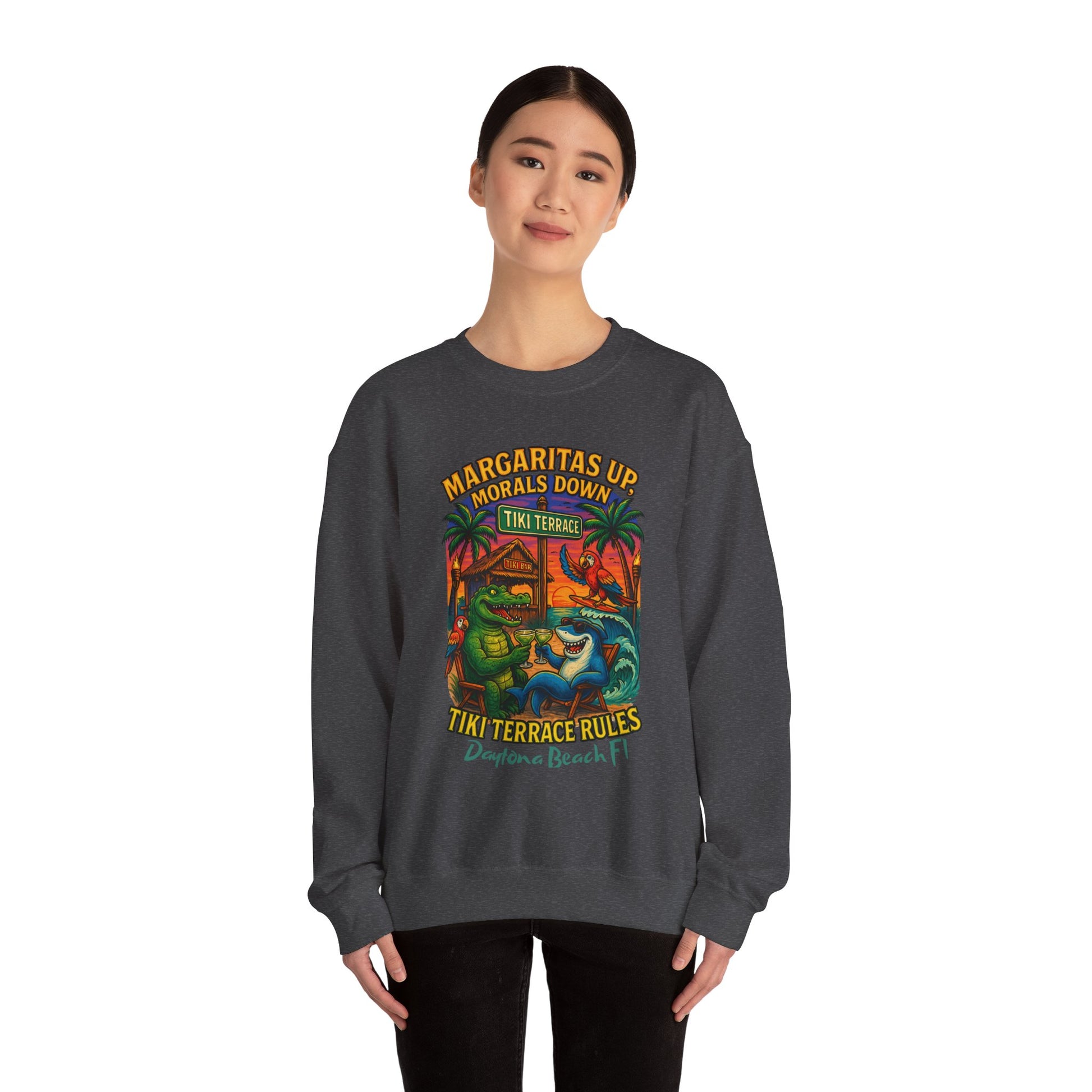 Tiki terrace Crewneck Sweatshirt - Jimmy Buffet Style