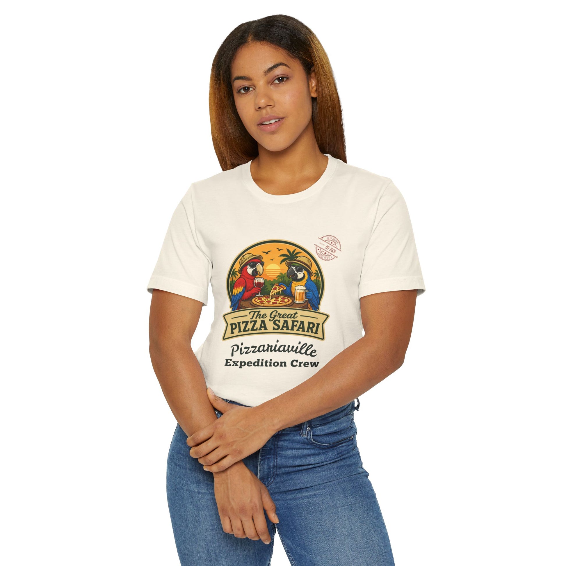 Pizza Safari T‑Shirt —Expedition Crew Vintage Design