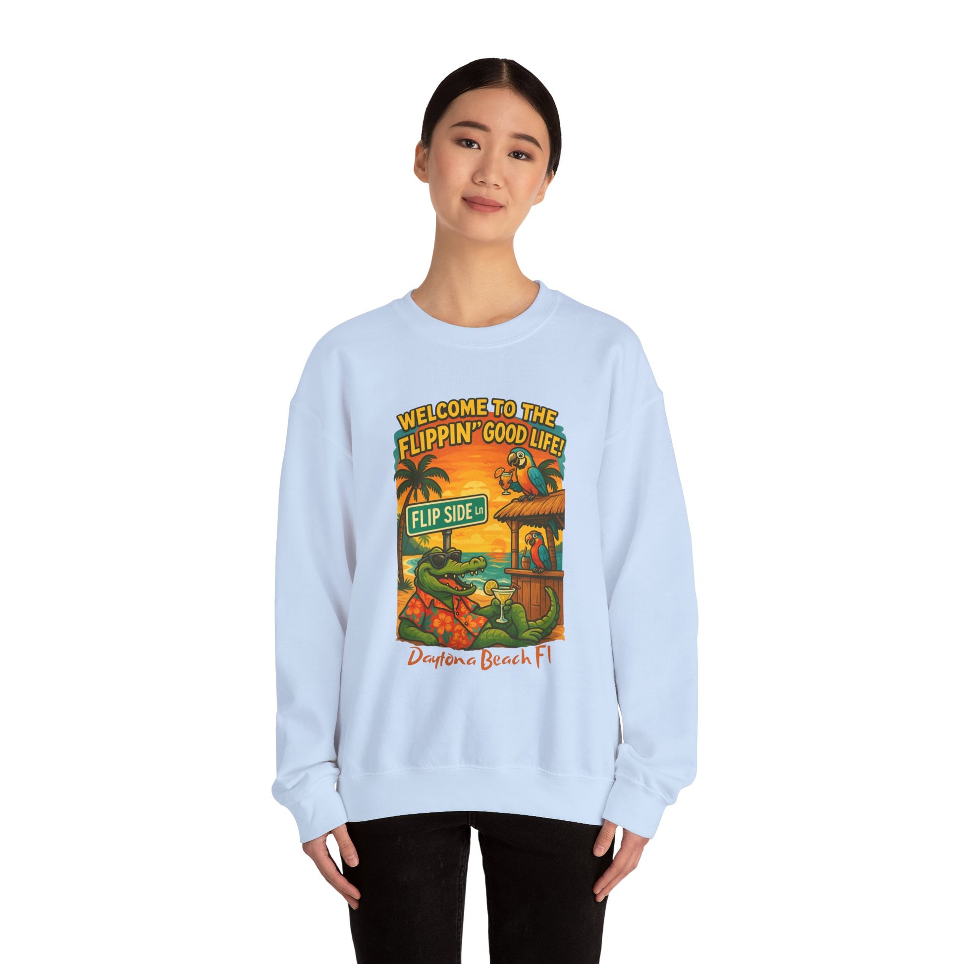 Flip side ln  Crewneck Sweatshirt - Jimmy Buffet Style