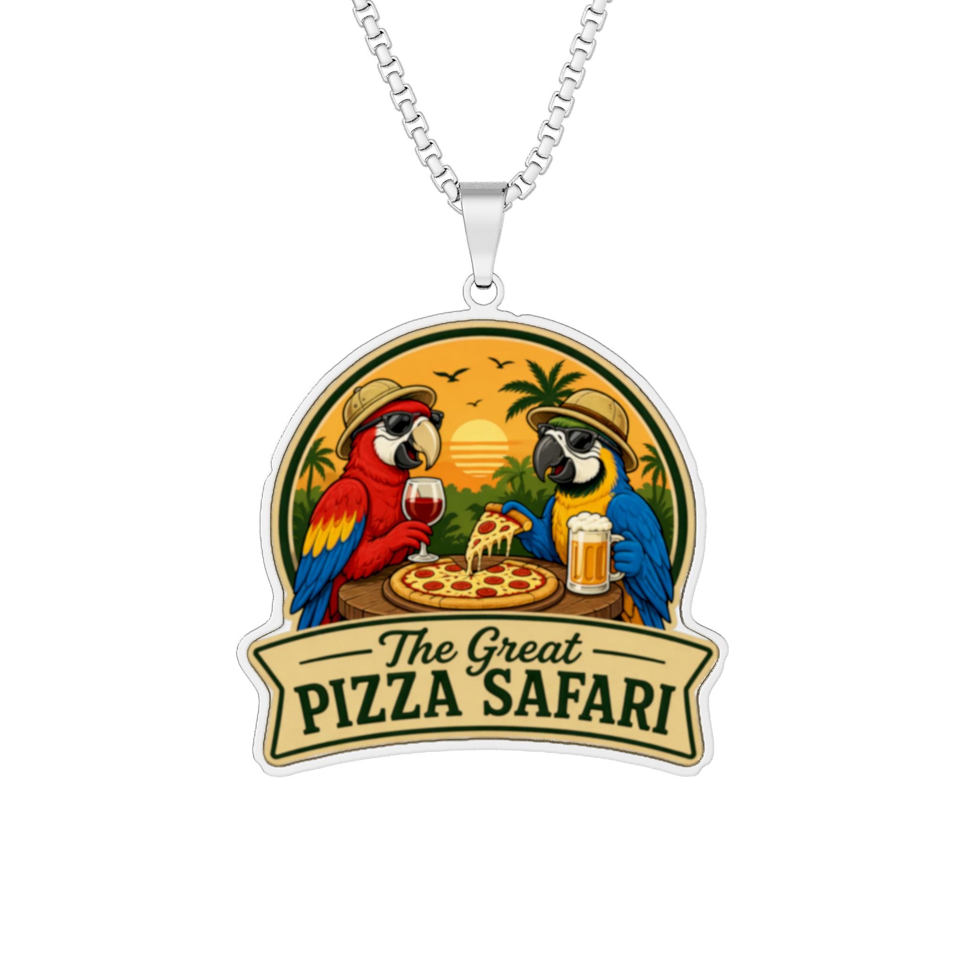 Custom Photo Pendant — The Great Pizza Safari Necklace