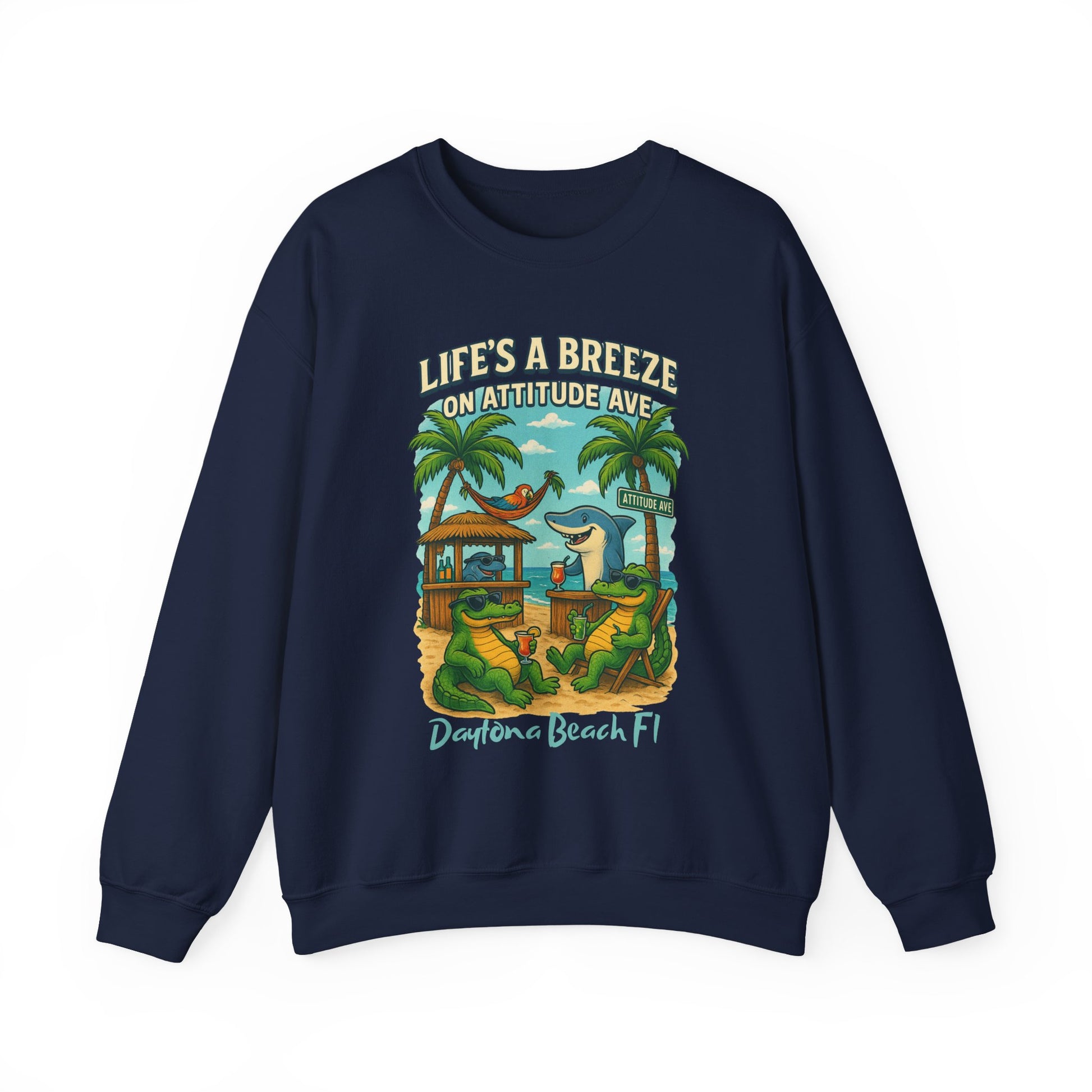 Attitude Ave Crewneck Sweatshirt - Jimmy Buffet Style