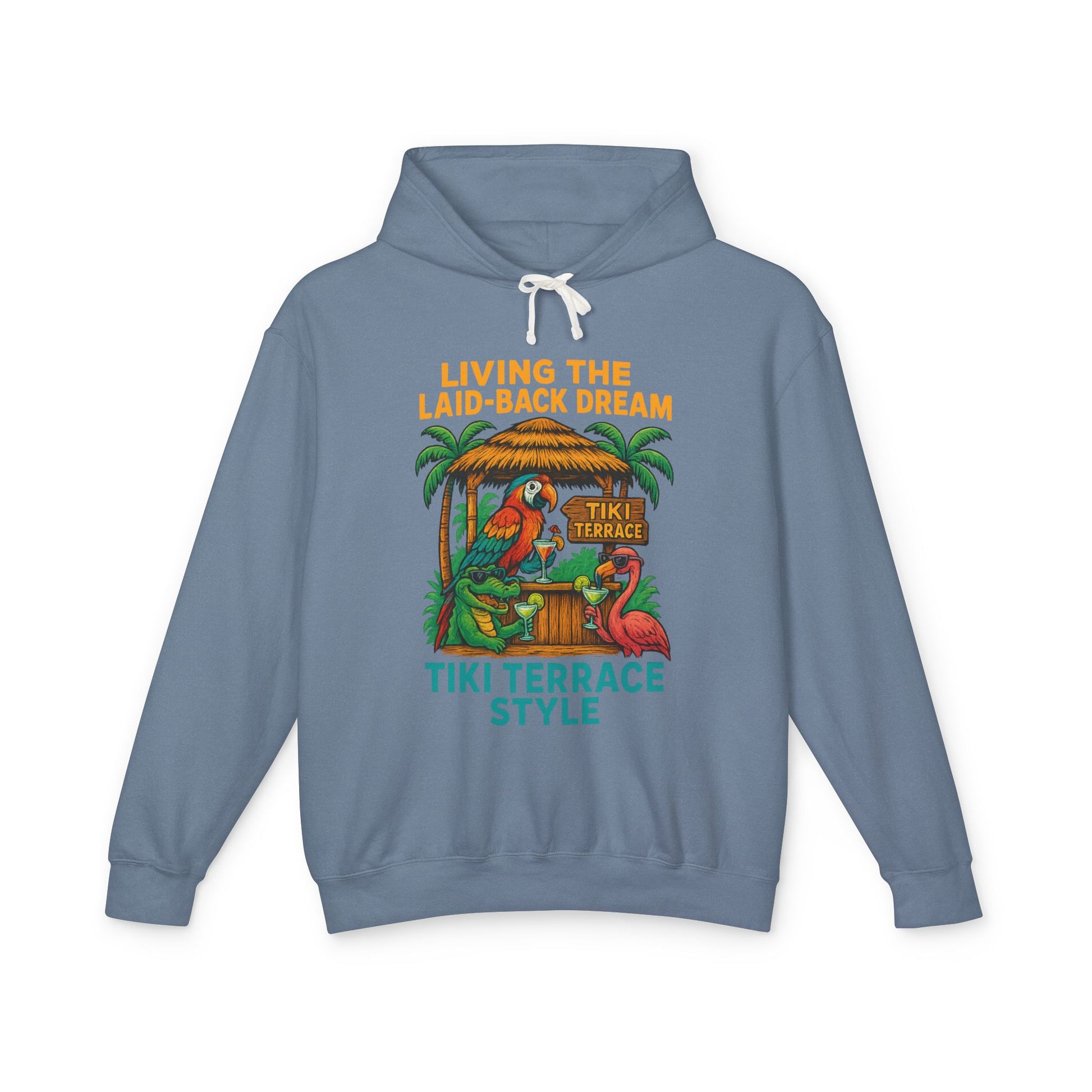 Tiki Terrace Lightweight Comfort Colors Hoodie - Jimmy Buffet Style