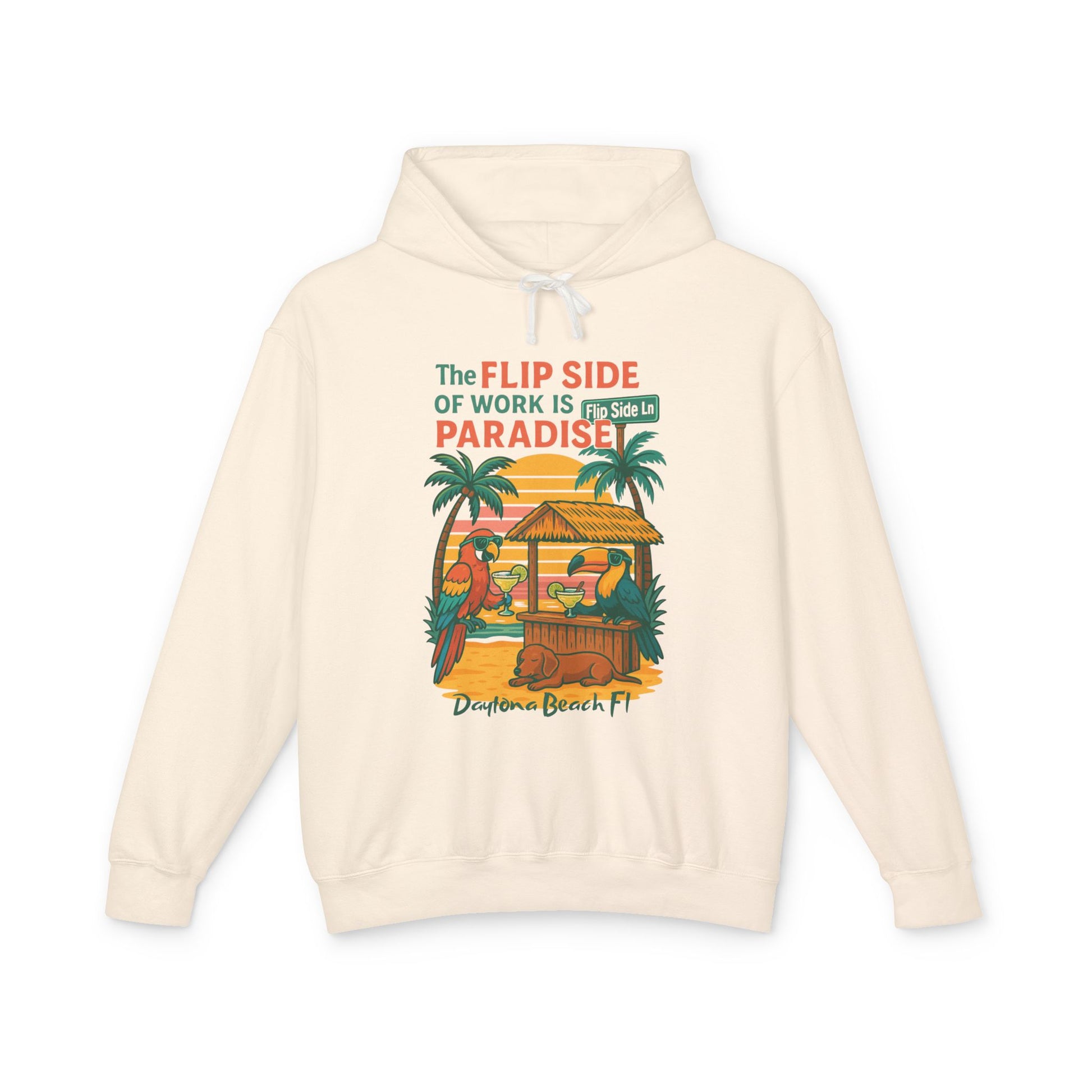 Flip Side Ln  Lightweight Comfort Colors Hoodie - Jimmy Buffet Style