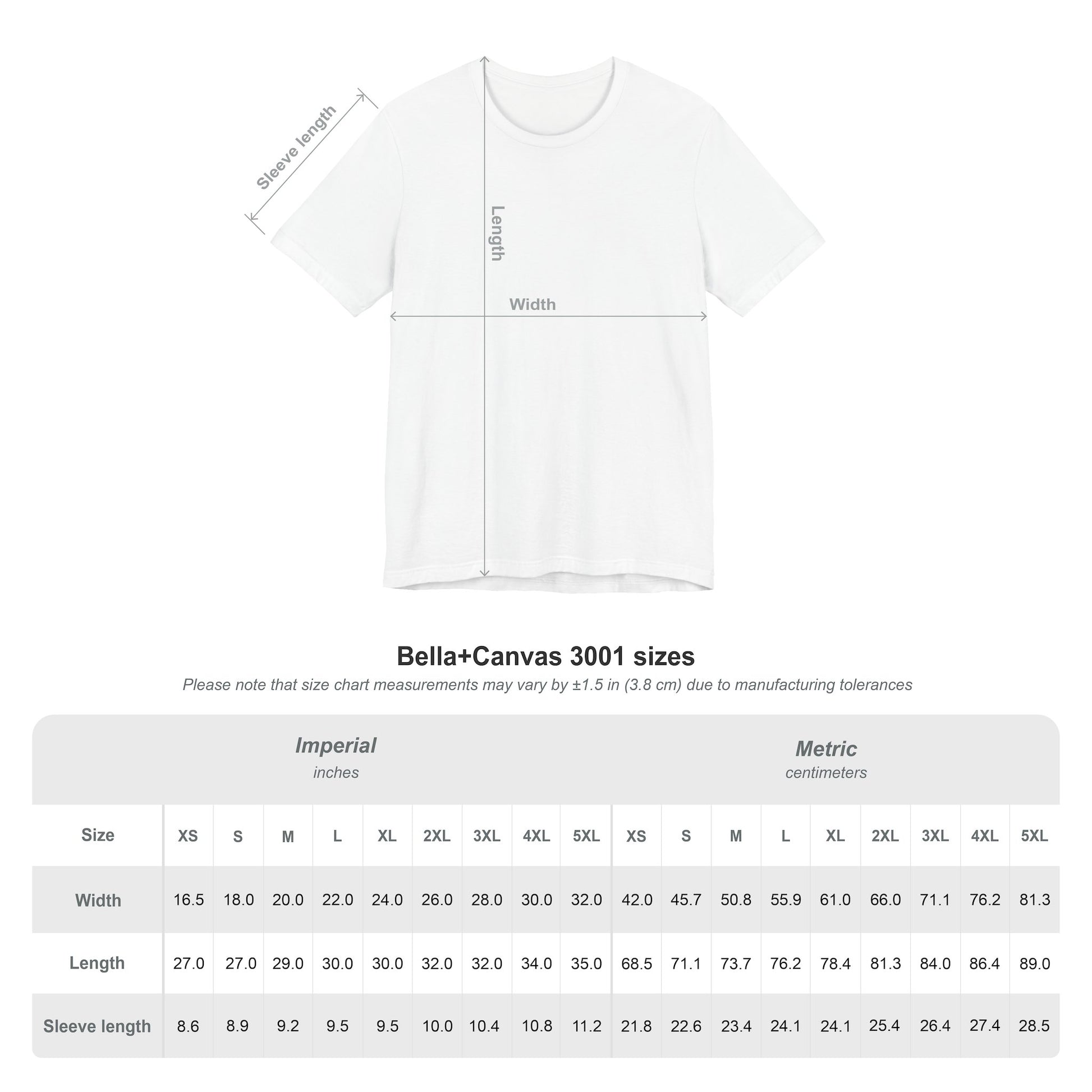 Bella Canvas 3001 soft slim fit shirt