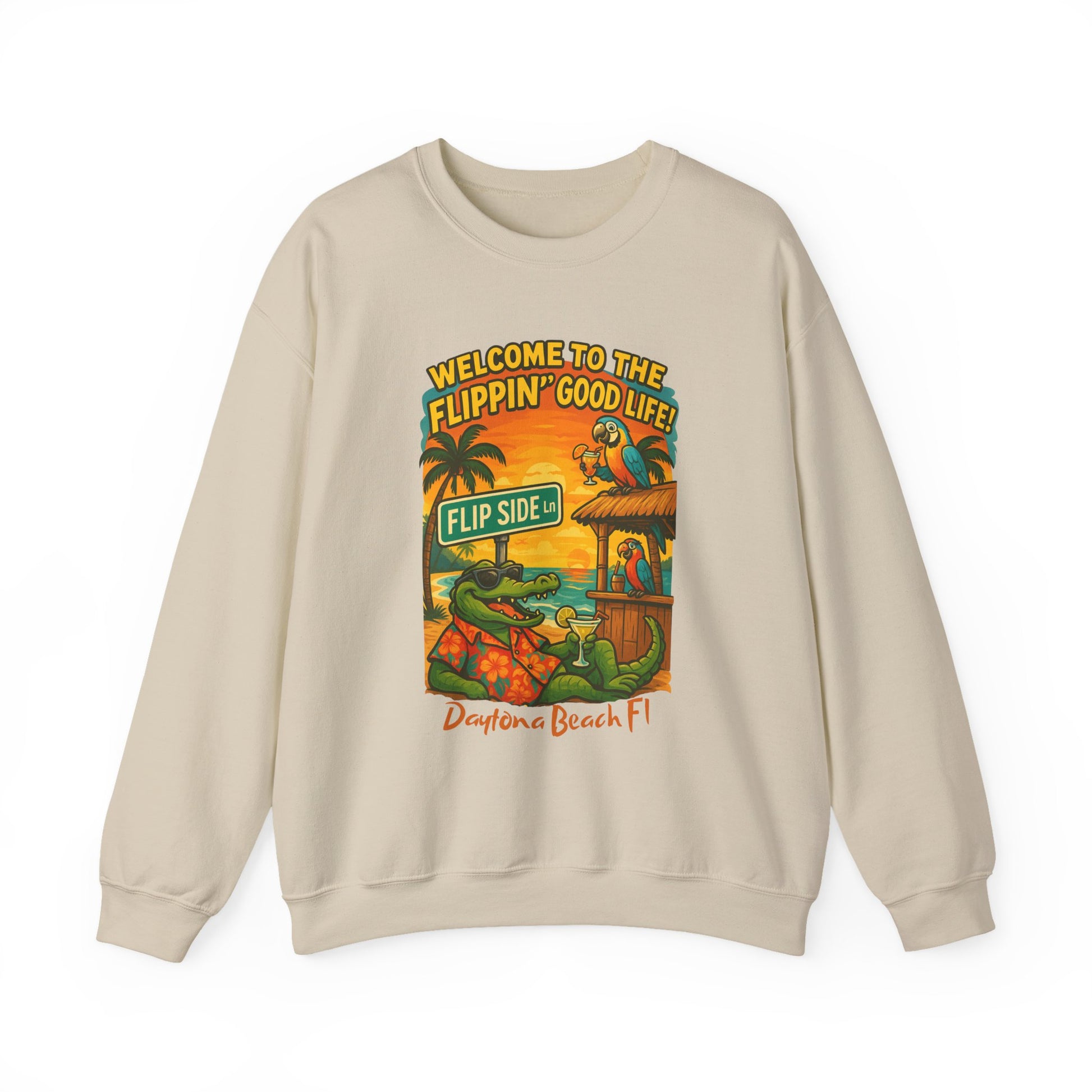 Flip side ln  Crewneck Sweatshirt - Jimmy Buffet Style