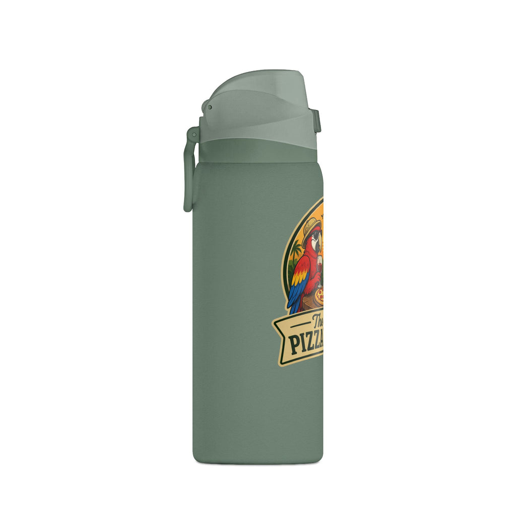 Insulated Water Bottle — "The Great Pizza Safari" Parrot Design, 32 oz