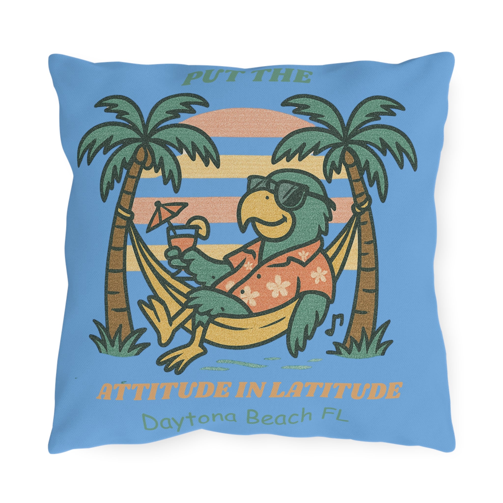 Outdoor Pillow, Tropical Decor, Summer Pillow, Margaritaville Style