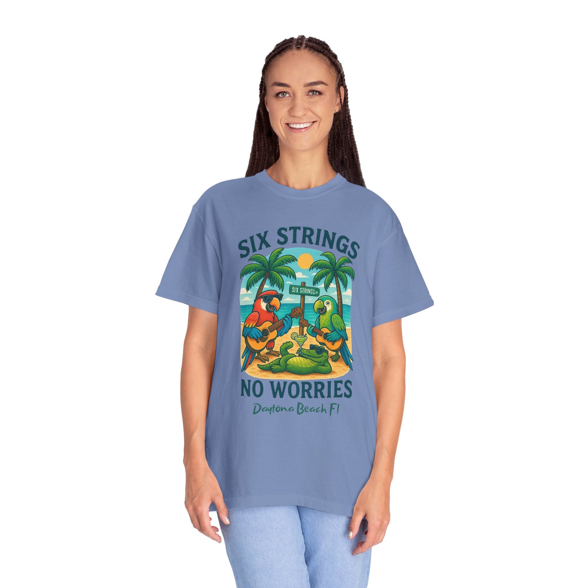 Six String Dr  Jimmy Buffet Style T-Shirt 1717 comfort colors