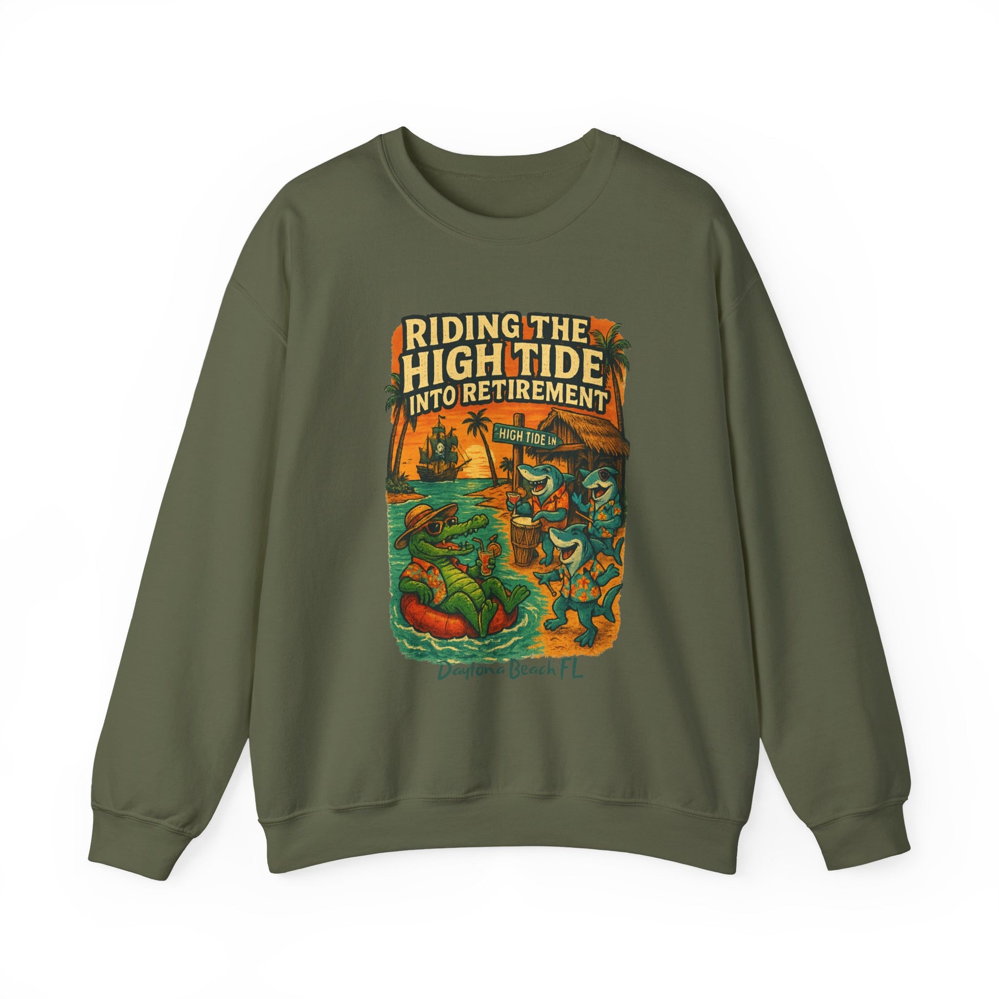 High Tide Ln Crewneck Sweatshirt - Jimmy Buffet Style