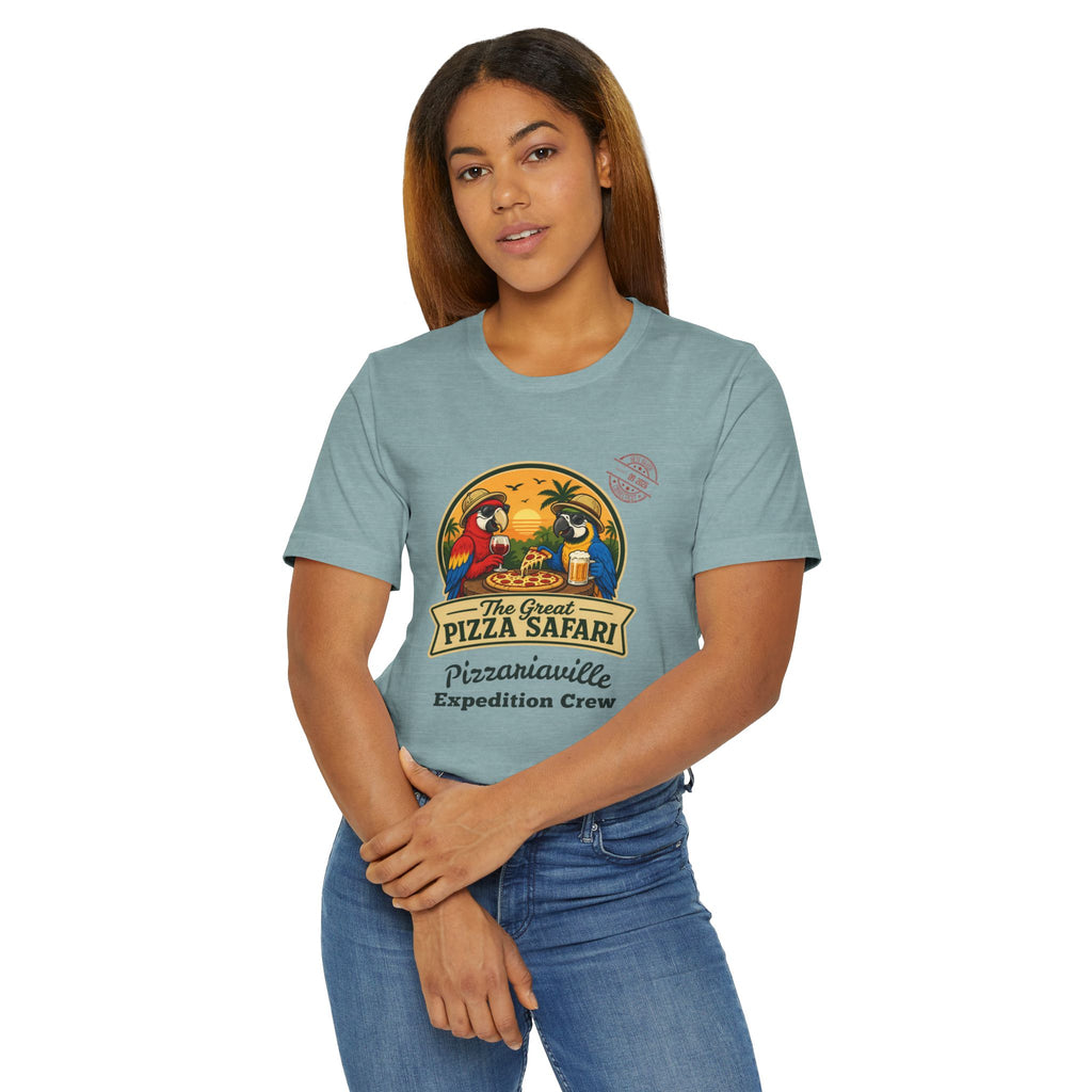 Pizza Safari T‑Shirt —Expedition Crew Vintage Design