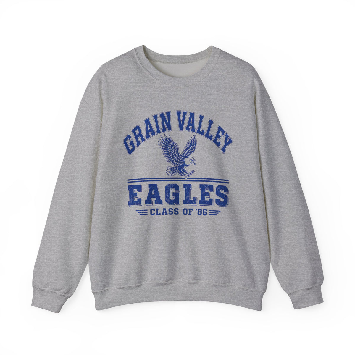 Grain Valley Eagles Crewneck Sweatshirt — Class of '86 Vintage School Spirit