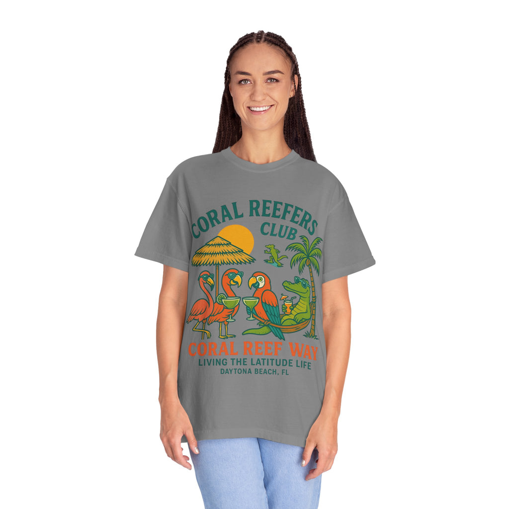 Coral Reefers Way Club T-Shirt, Summer Vibes Tee, Beachwear, Vacation Shirt, Funny Graphic Tee, Unisex Casual Wear