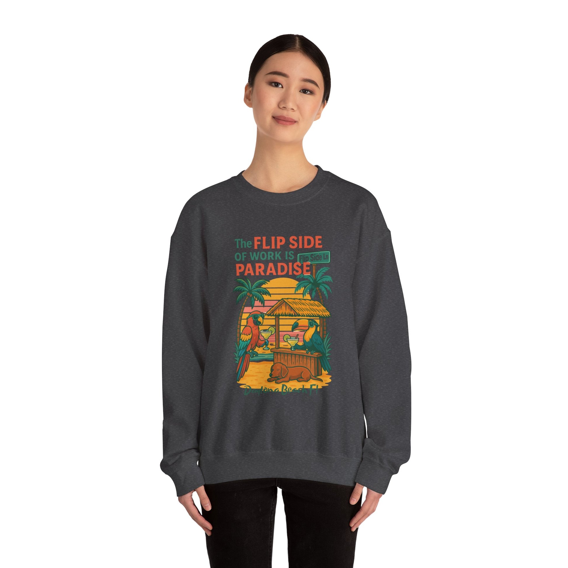 Flip side ln  Crewneck Sweatshirt - Jimmy Buffet Style