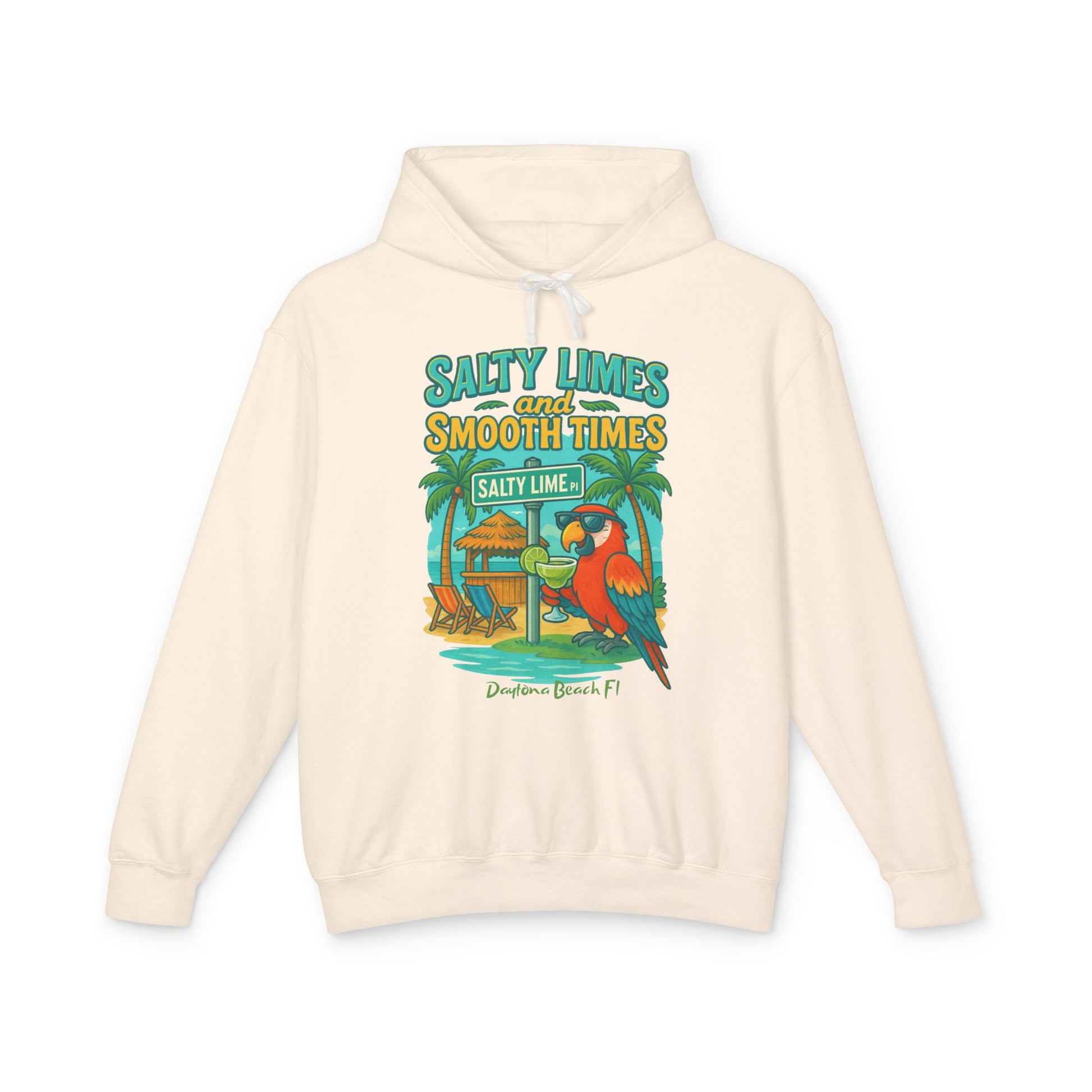 Salty Lime  Place  Lightweight Comfort Colors Hoodie - Jimmy Buffet Style