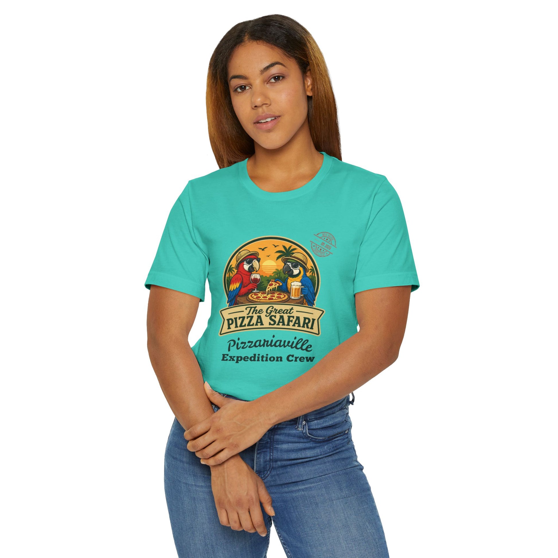 Pizza Safari T‑Shirt —Expedition Crew Vintage Design