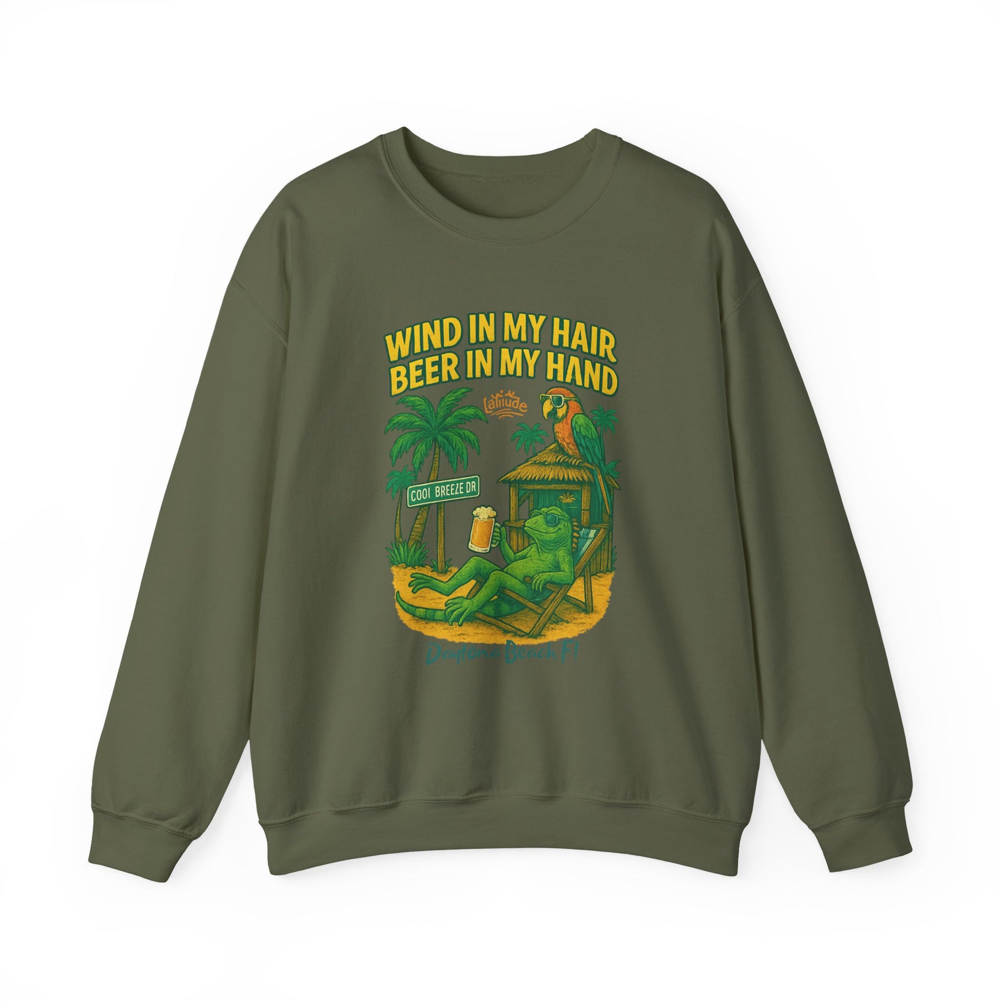 Cool Breeze  Crewneck Sweatshirt - Jimmy Buffet Style