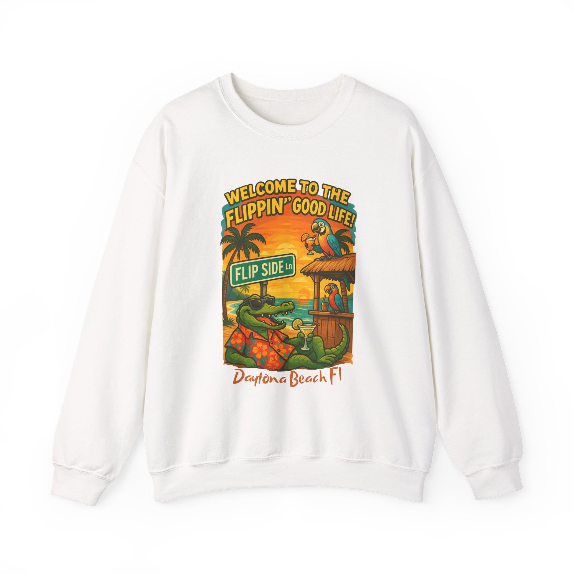 Flip side ln  Crewneck Sweatshirt - Jimmy Buffet Style