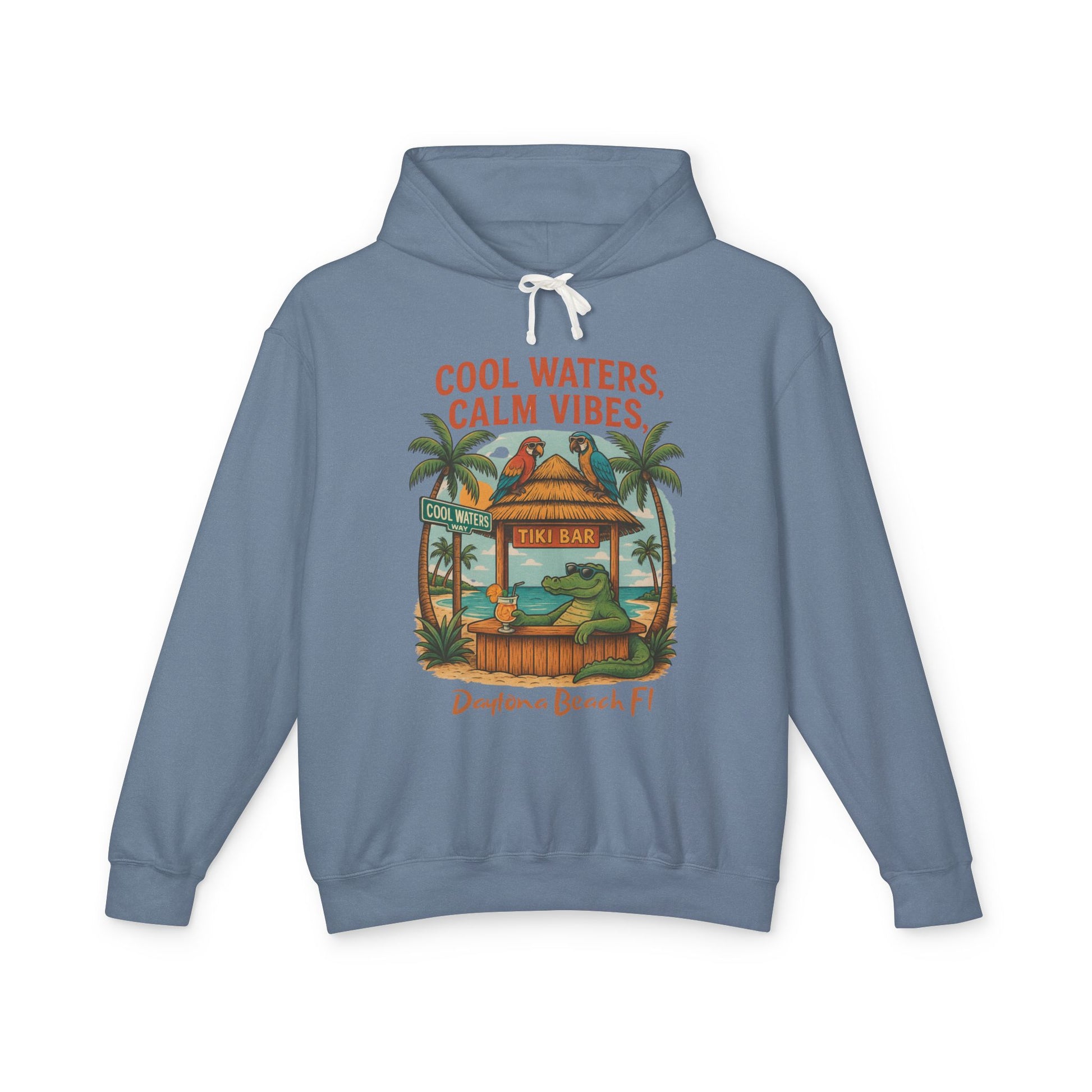 Cool Waters Way Lightweight Comfort Colors Hoodie - Jimmy Buffet Style