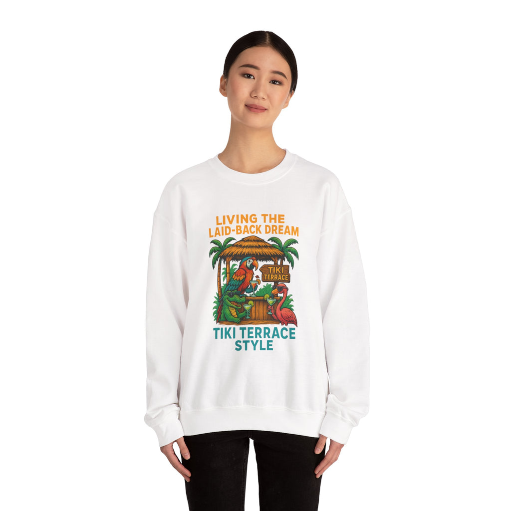 Tiki Terrace  Crewneck Sweatshirt - Jimmy Buffet Style
