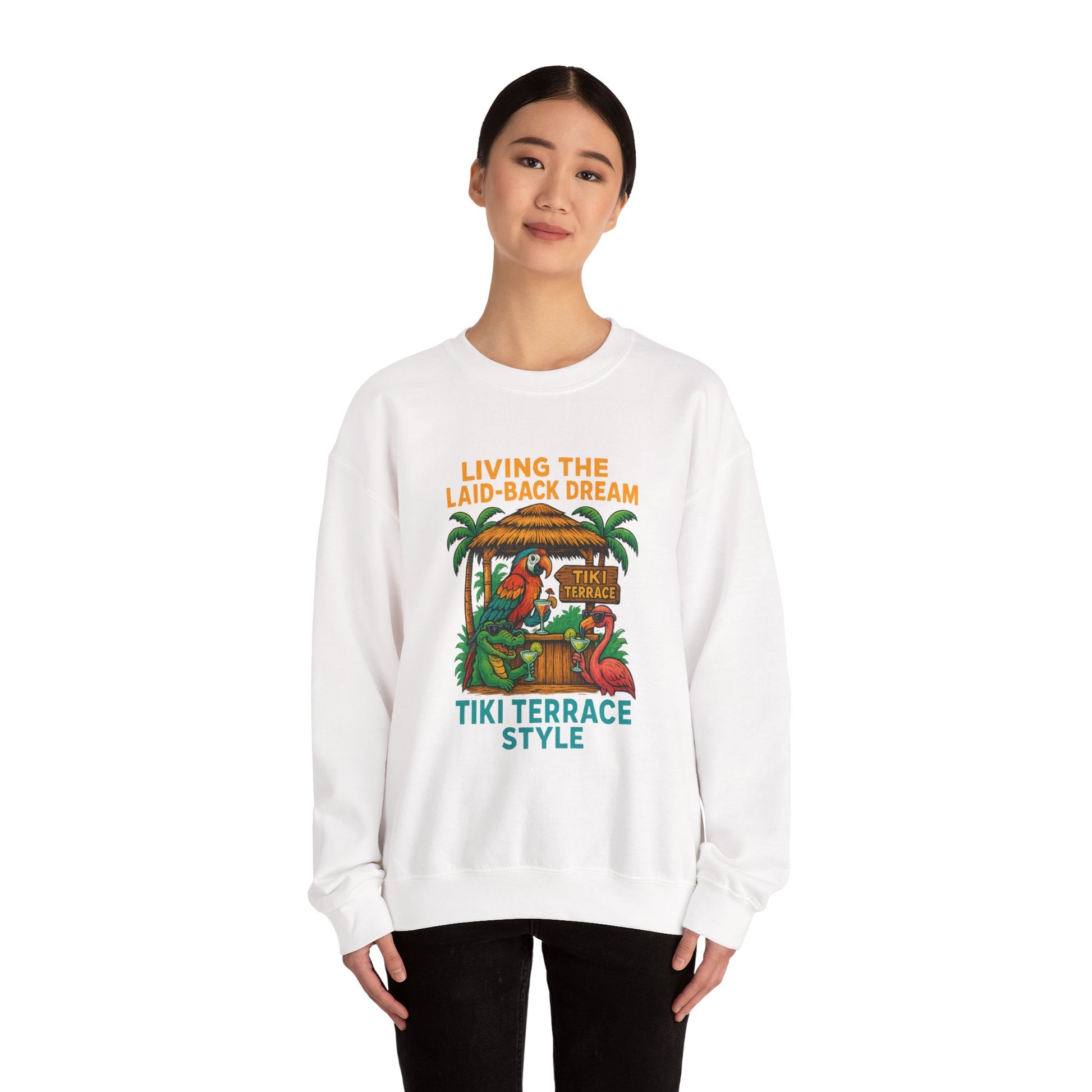 Tiki Terrace  Crewneck Sweatshirt - Jimmy Buffet Style