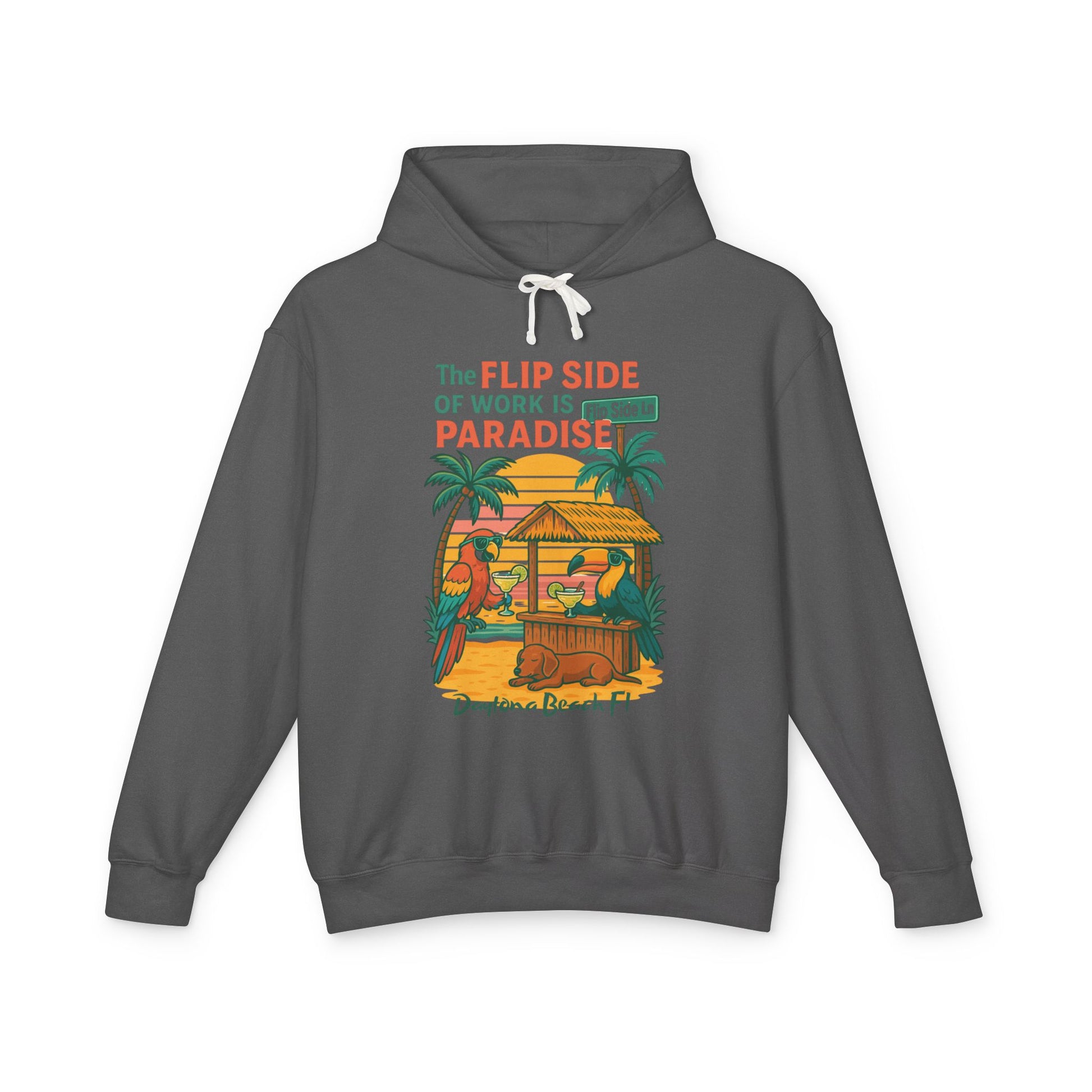 Flip Side Ln  Lightweight Comfort Colors Hoodie - Jimmy Buffet Style