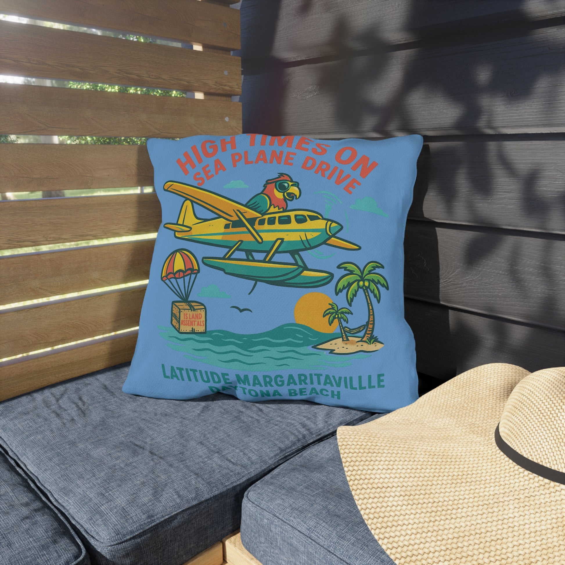 Latitude Margaritaville Tropical Outdoor Pillow for  Sea plane dr gifts latitude House Cushion for Summer Patio Accent Fun Outdoor  Decor