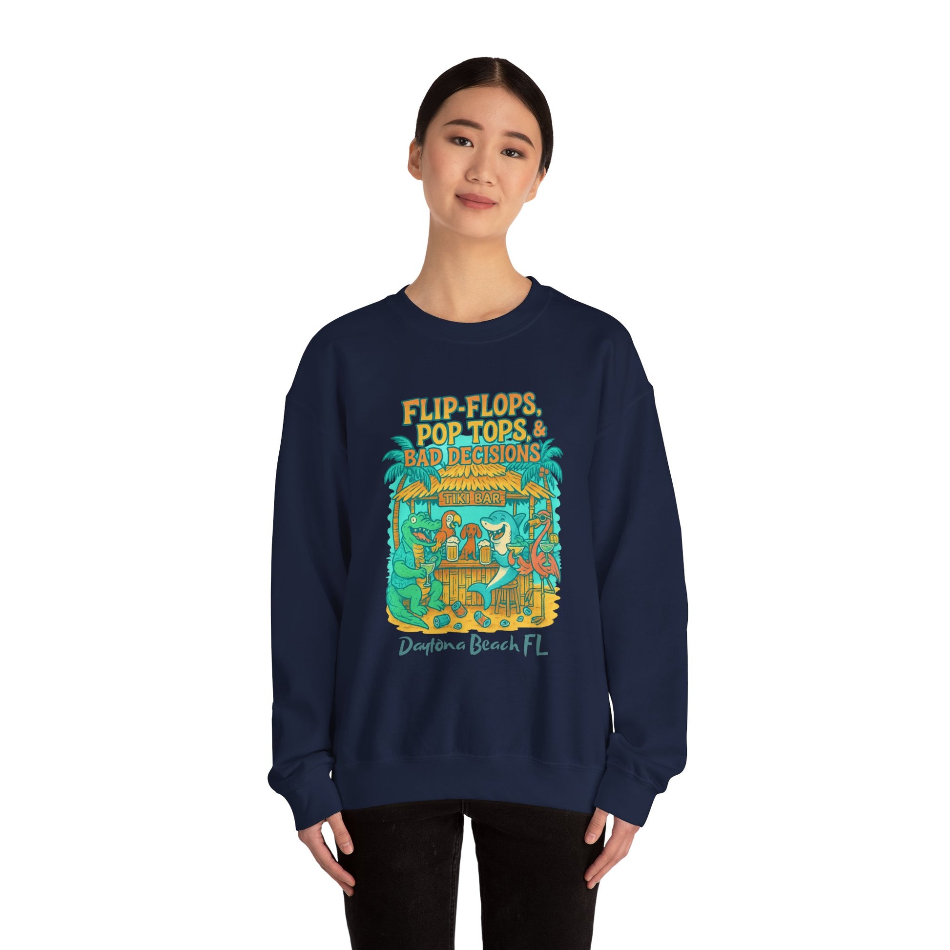 Pop Top Ln Crewneck Sweatshirt - Jimmy Buffet Style