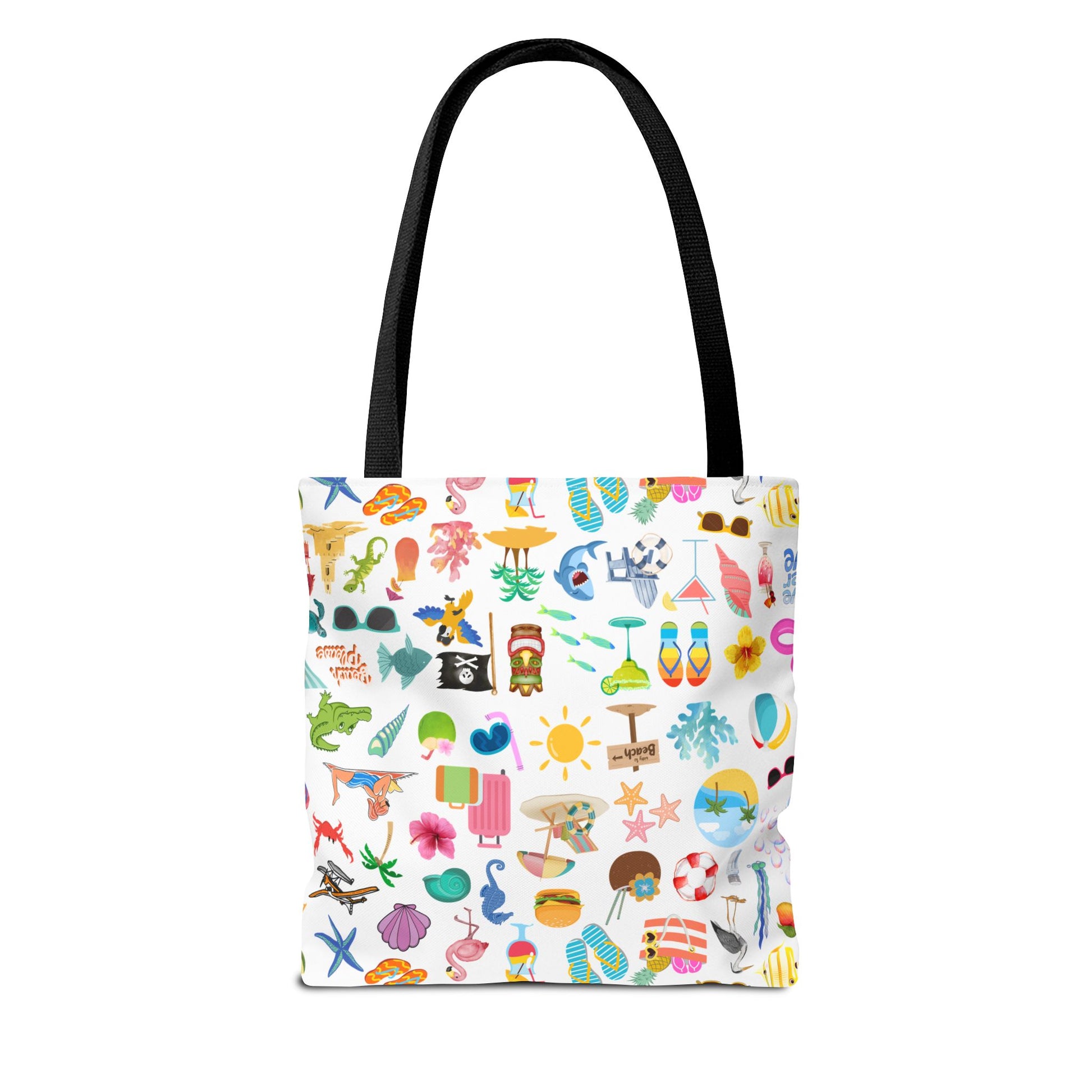 Vibrant Summer Tote Bag, Beach Tote, Vacation Carryall, Fun Shopping Bag, Cute Gift for Her