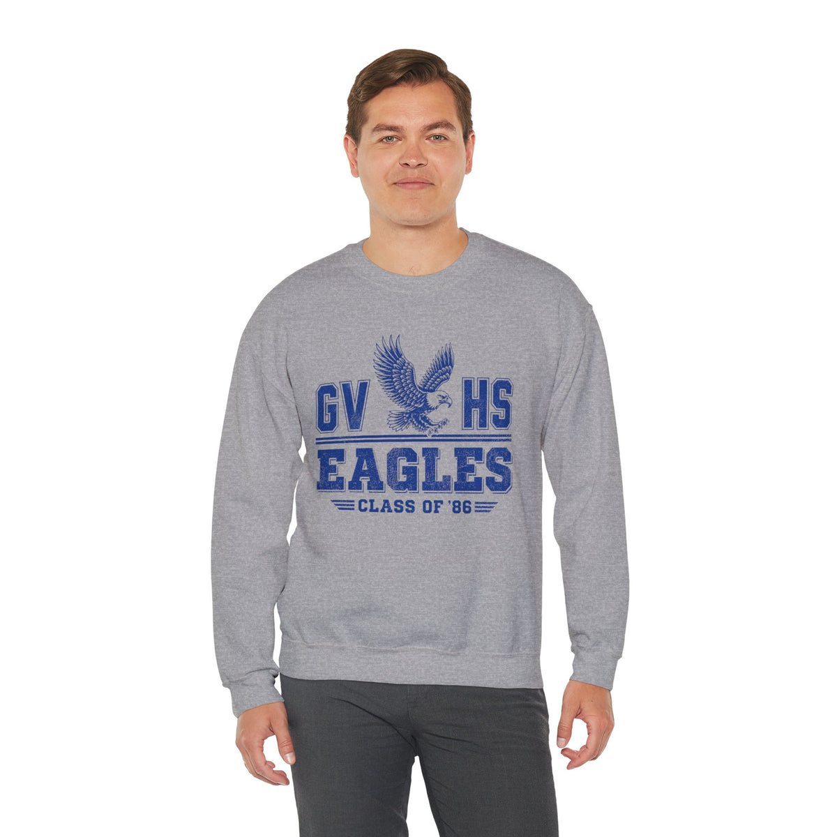GVHS Eagles Crewneck Sweatshirt — Class of '86 Vintage School Spirit