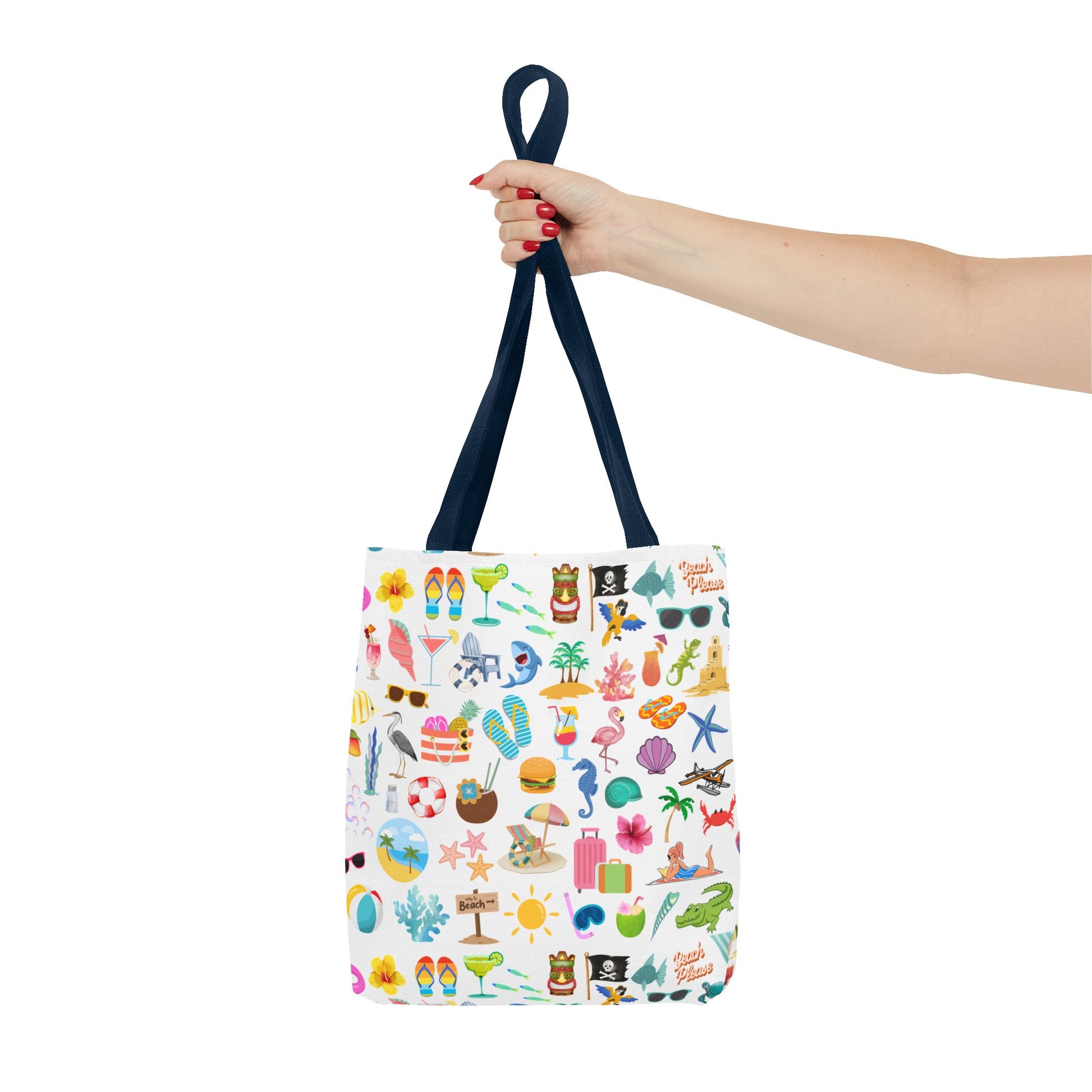 Vibrant Summer Tote Bag, Beach Tote, Vacation Carryall, Fun Shopping Bag, Cute Gift for Her