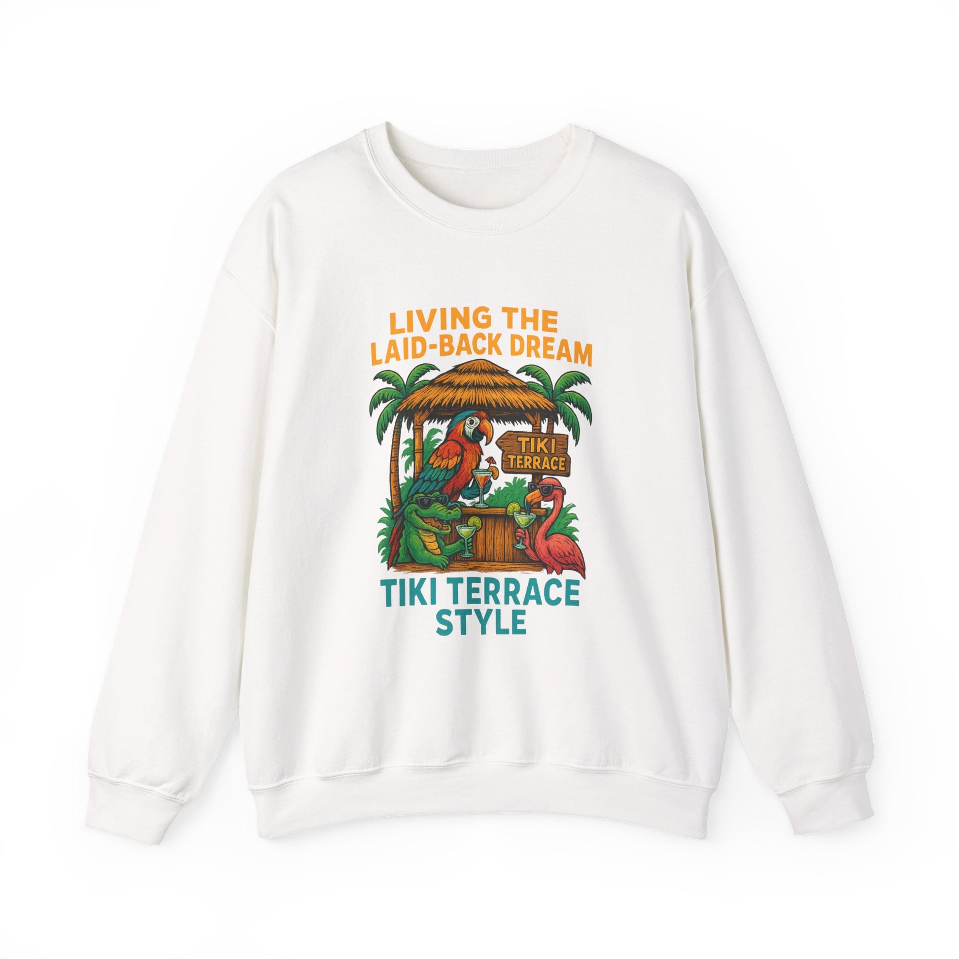 Tiki Terrace  Crewneck Sweatshirt - Jimmy Buffet Style