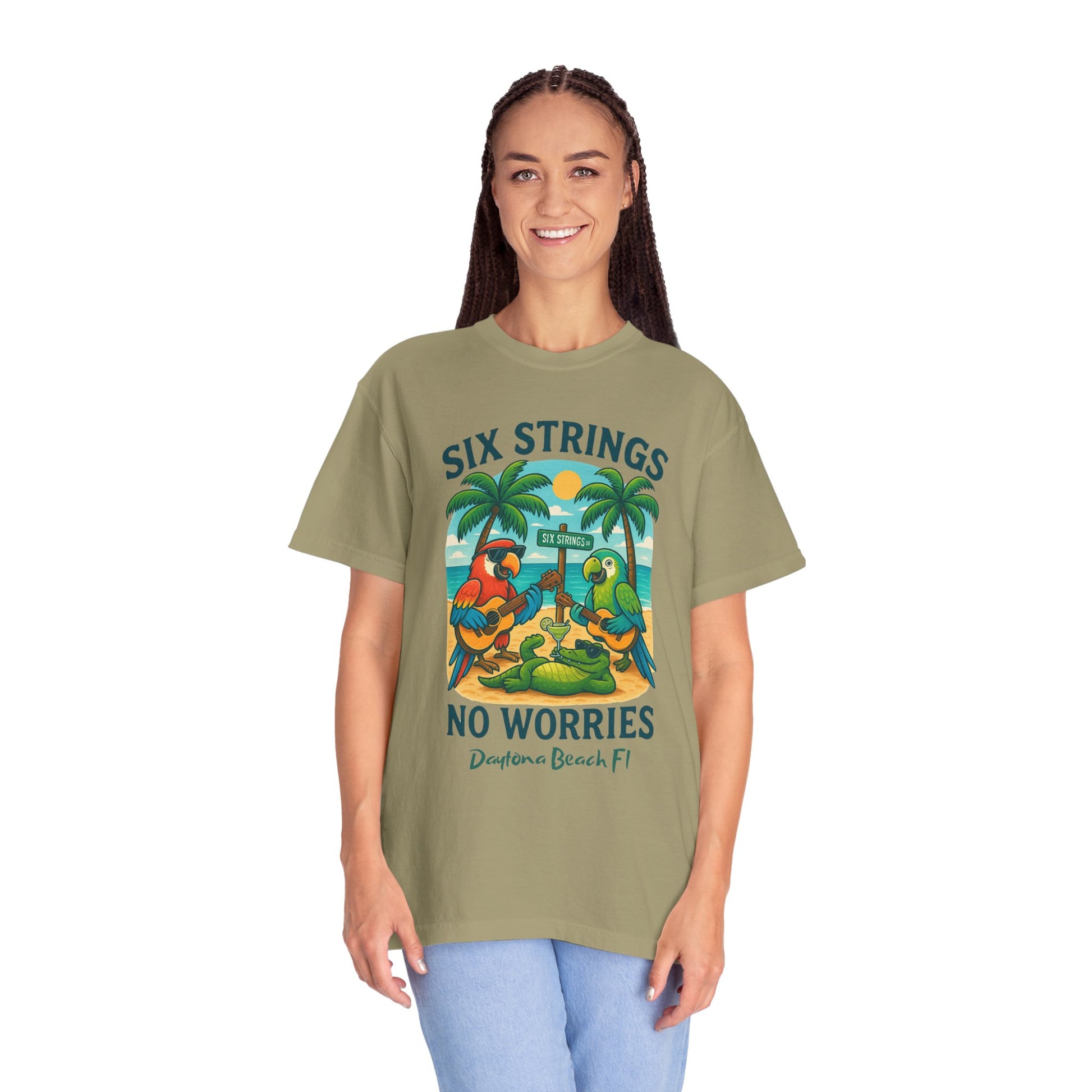 Six String Dr  Jimmy Buffet Style T-Shirt 1717 comfort colors