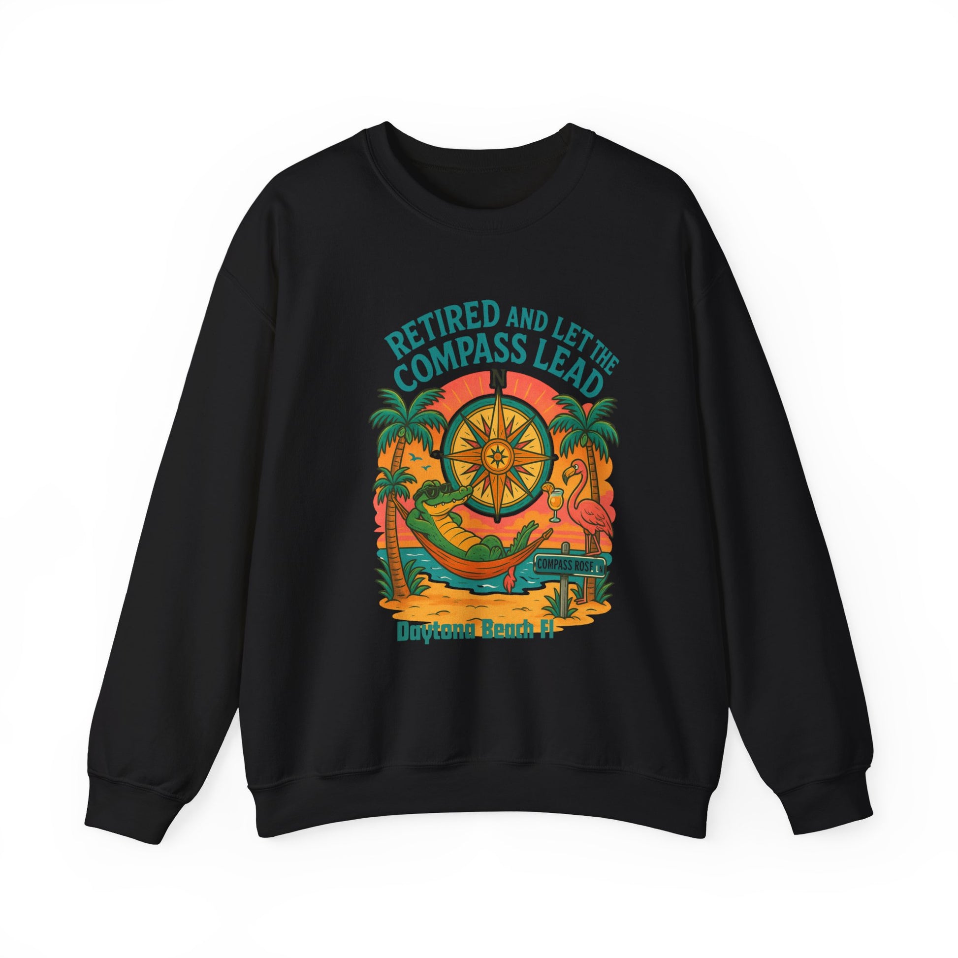 Compass Rose ln Crewneck Sweatshirt - Jimmy Buffet Style