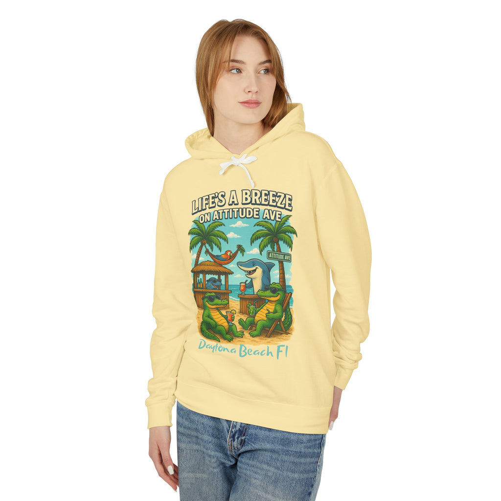 Attitude Ave Lightweight Comfort Colors Hoodie - Jimmy Buffet Style