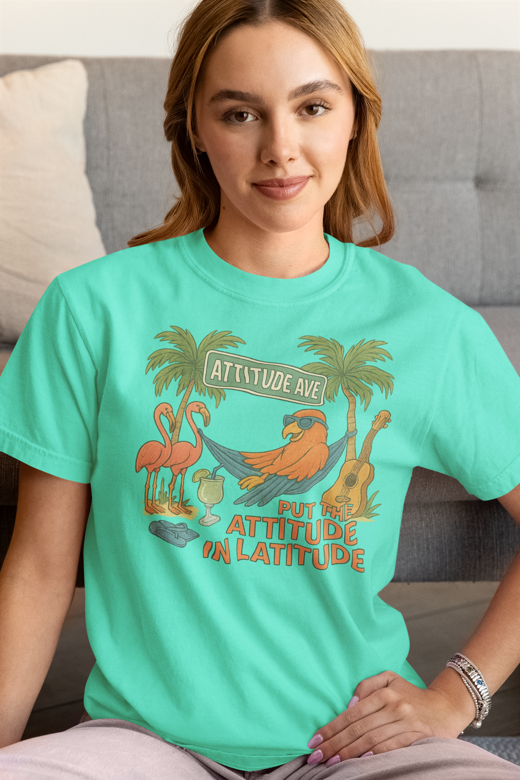Attitude ave design  T-Shirt, Summer Vibes Tee, Beachwear, Vacation Shirt, Funny Graphic Tee, Unisex Casual Wear