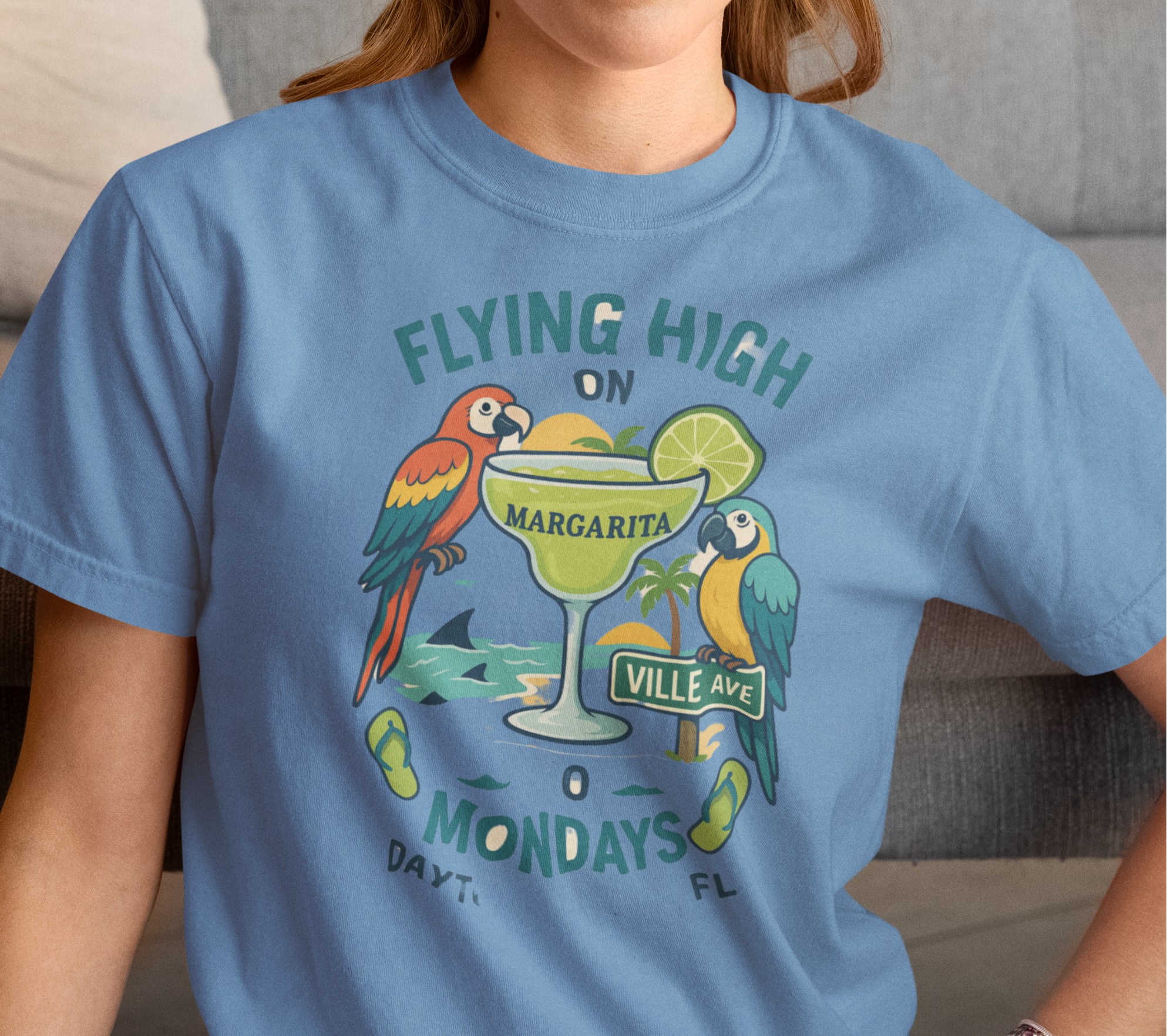 Margarita Ave  design  T-Shirt, Summer Vibes Tee, Beachwear, Vacation Shirt, Funny Graphic Tee, Unisex Casual Wear