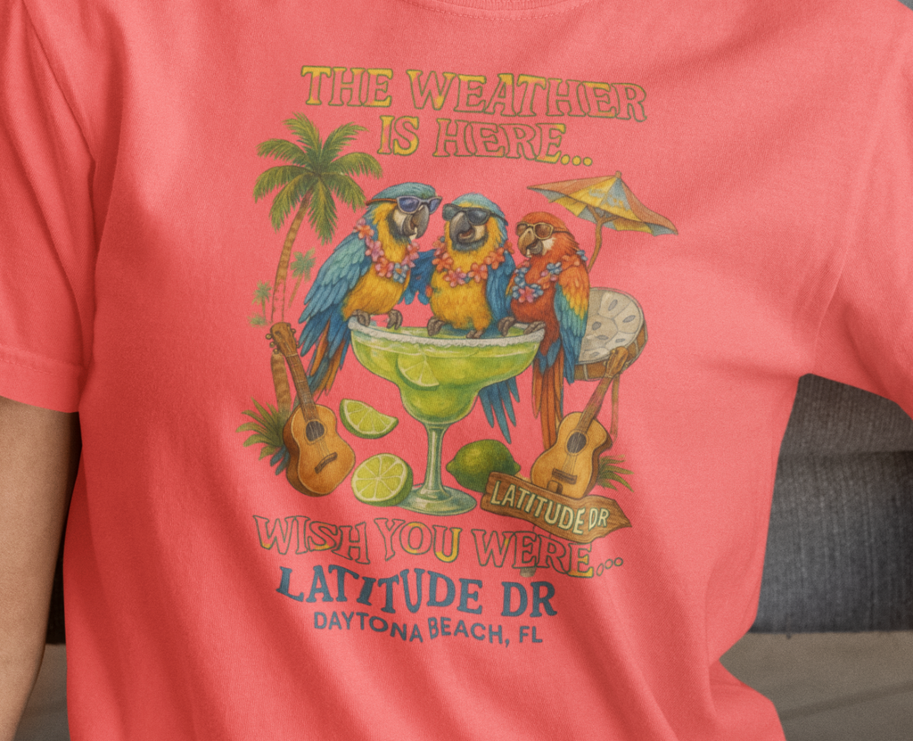 Latitude Dr    T-Shirt, Summer Vibes Tee, Beachwear, Vacation Shirt, Funny Graphic Tee, Unisex Casual Wear