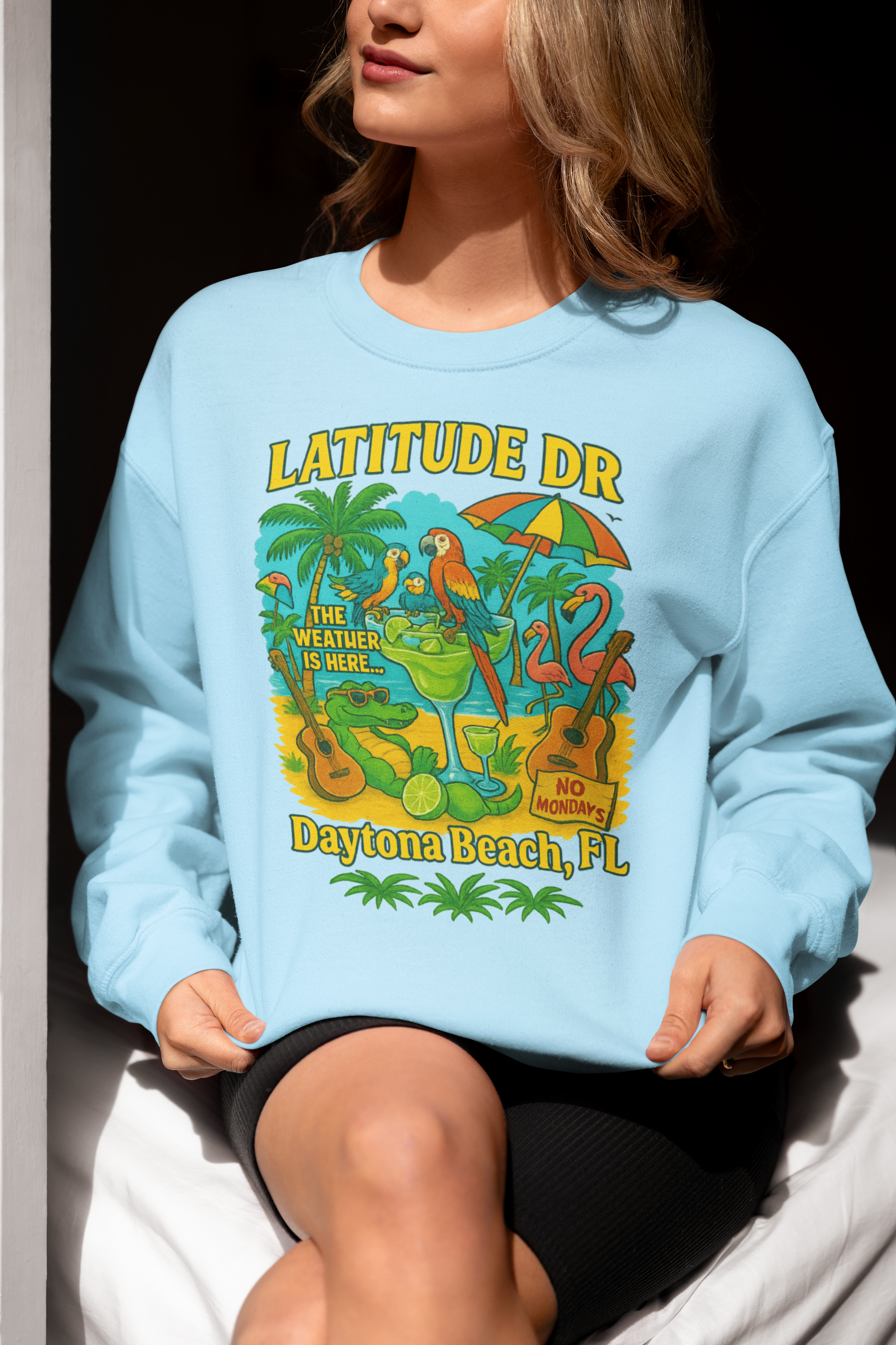 Latitude Dr   sweatshirt Fun Beachwear, Unisex Gift, Summer Casual, Travel Apparel Gildan 18000 soft lined sweatshirt
