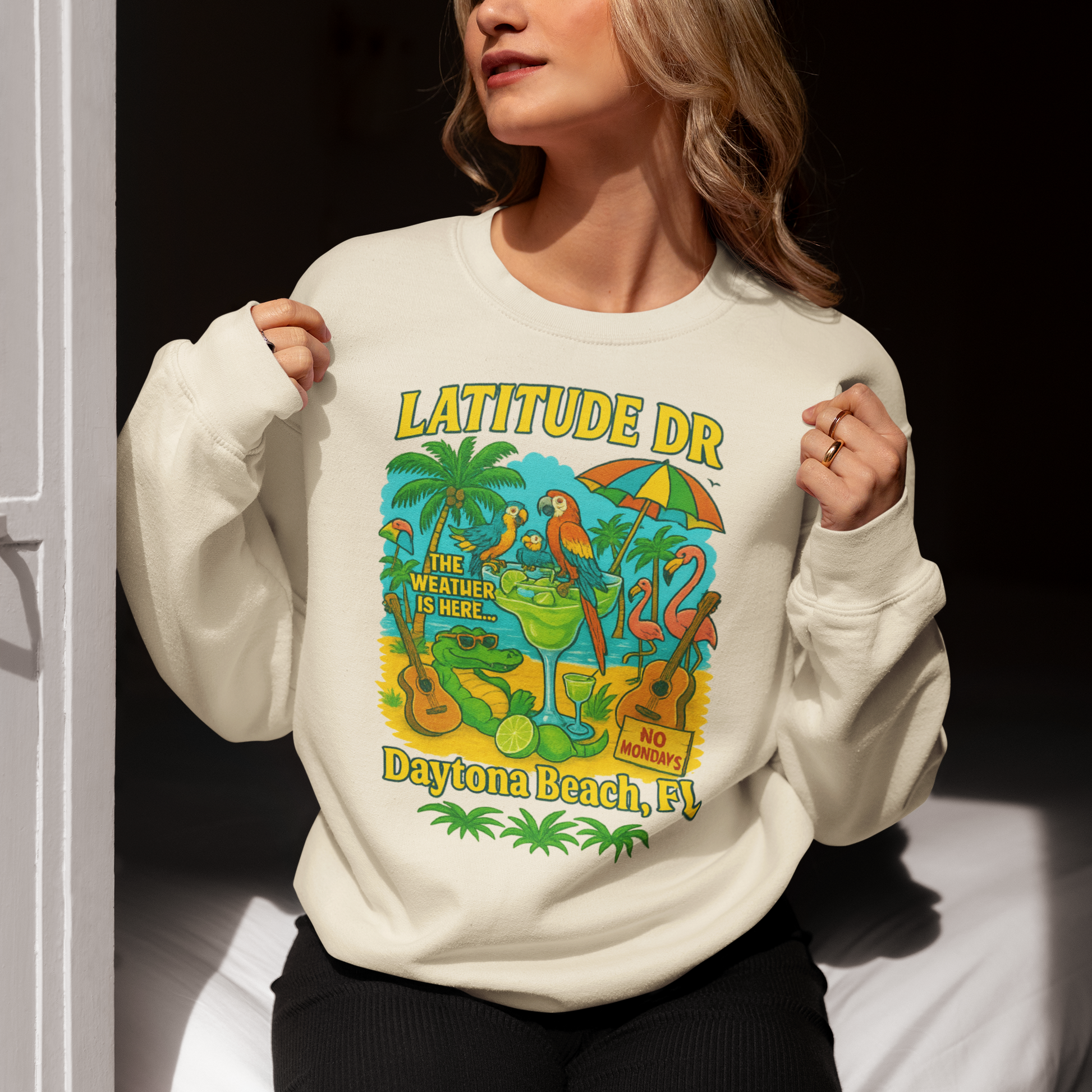 Latitude Dr   sweatshirt Fun Beachwear, Unisex Gift, Summer Casual, Travel Apparel Gildan 18000 soft lined sweatshirt