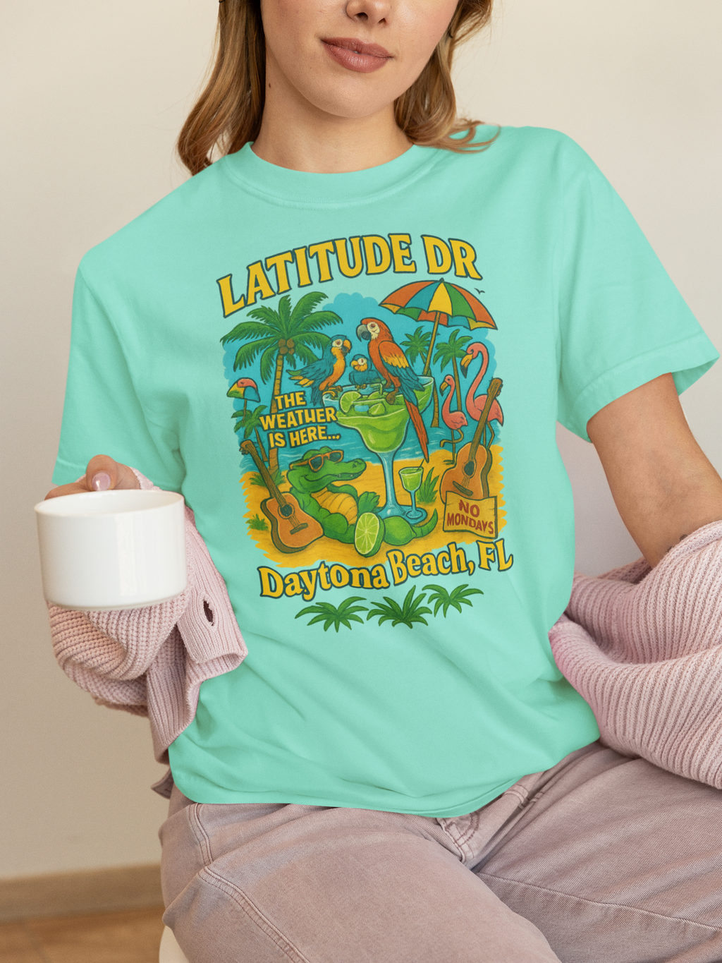 Latitude Dr   T-Shirt, Summer Vibes Tee, Beachwear, Vacation Shirt, Funny Graphic Tee, Unisex Casual Wear