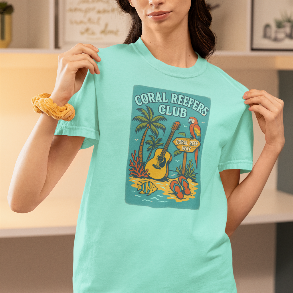 Coral Reefers Way  T-Shirt, Summer Vibes Tee, Beachwear, Vacation Shirt, Funny Graphic Tee, Unisex Casual Wear