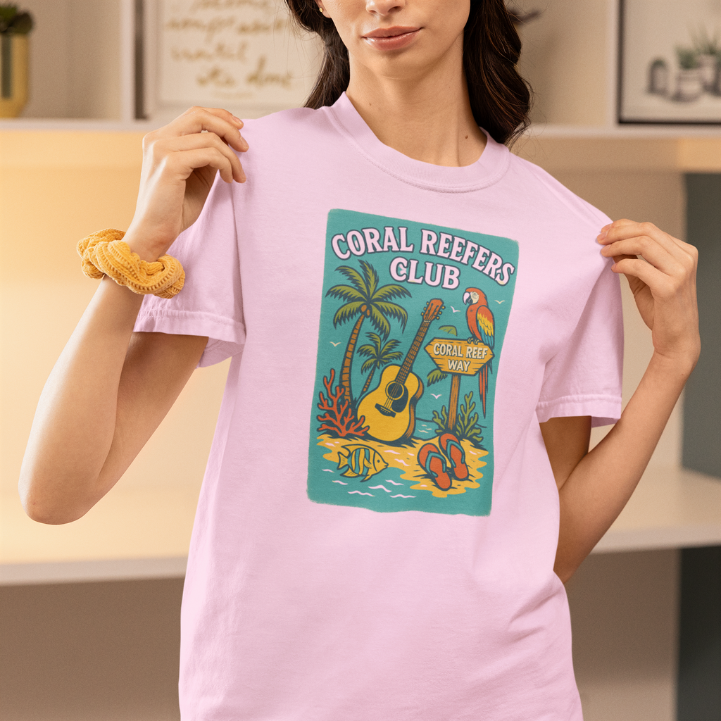 Coral Reefers Way  T-Shirt, Summer Vibes Tee, Beachwear, Vacation Shirt, Funny Graphic Tee, Unisex Casual Wear
