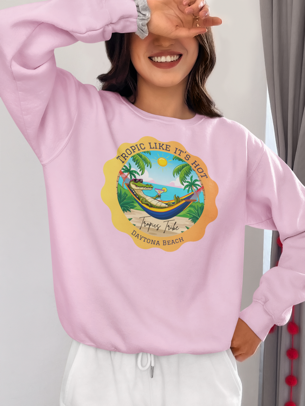 Tropics Ave sweatshirt Fun Beachwear, Unisex Gift, Summer Casual, Travel Apparel