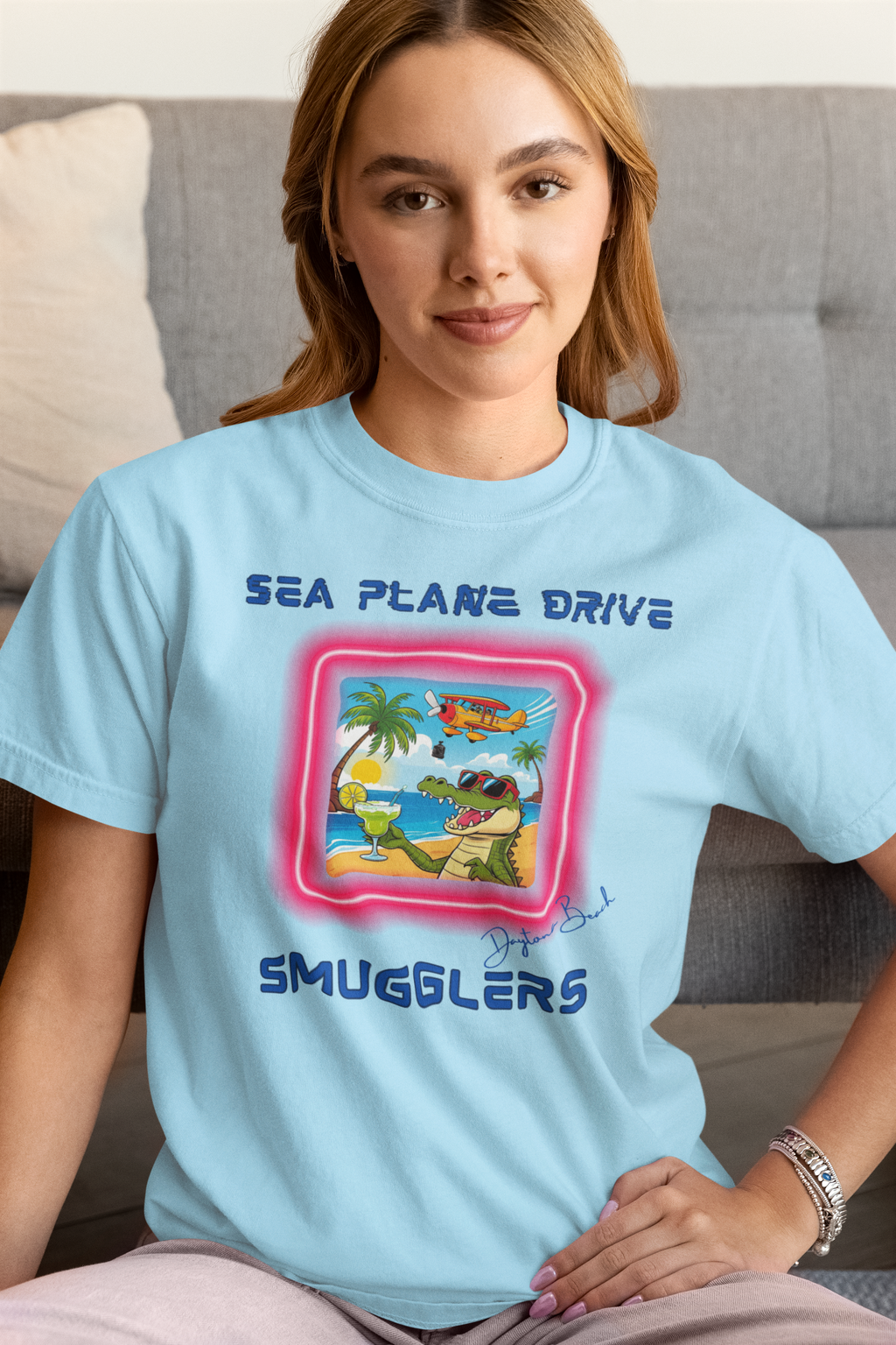Sea Plane Drive  Jimmy buffet margaritaville latitude Tropical Adventure T-Shirt Beachwear for Sea Plane dr Souvenir Casual Summer Tee Fun Gift for Vacation
