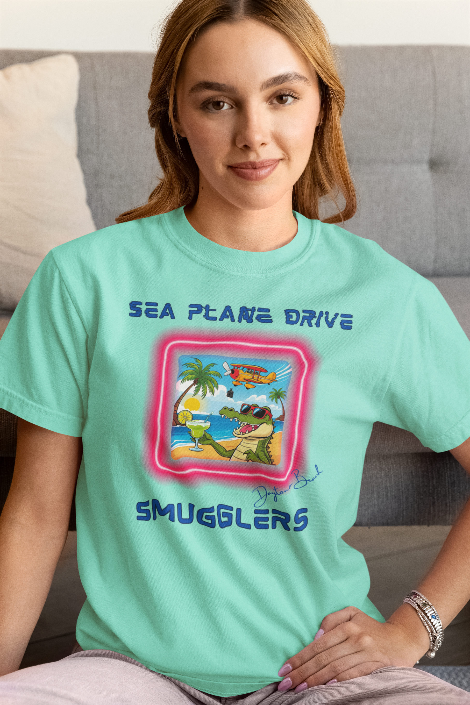 Sea Plane Drive  Jimmy buffet margaritaville latitude Tropical Adventure T-Shirt Beachwear for Sea Plane dr Souvenir Casual Summer Tee Fun Gift for Vacation