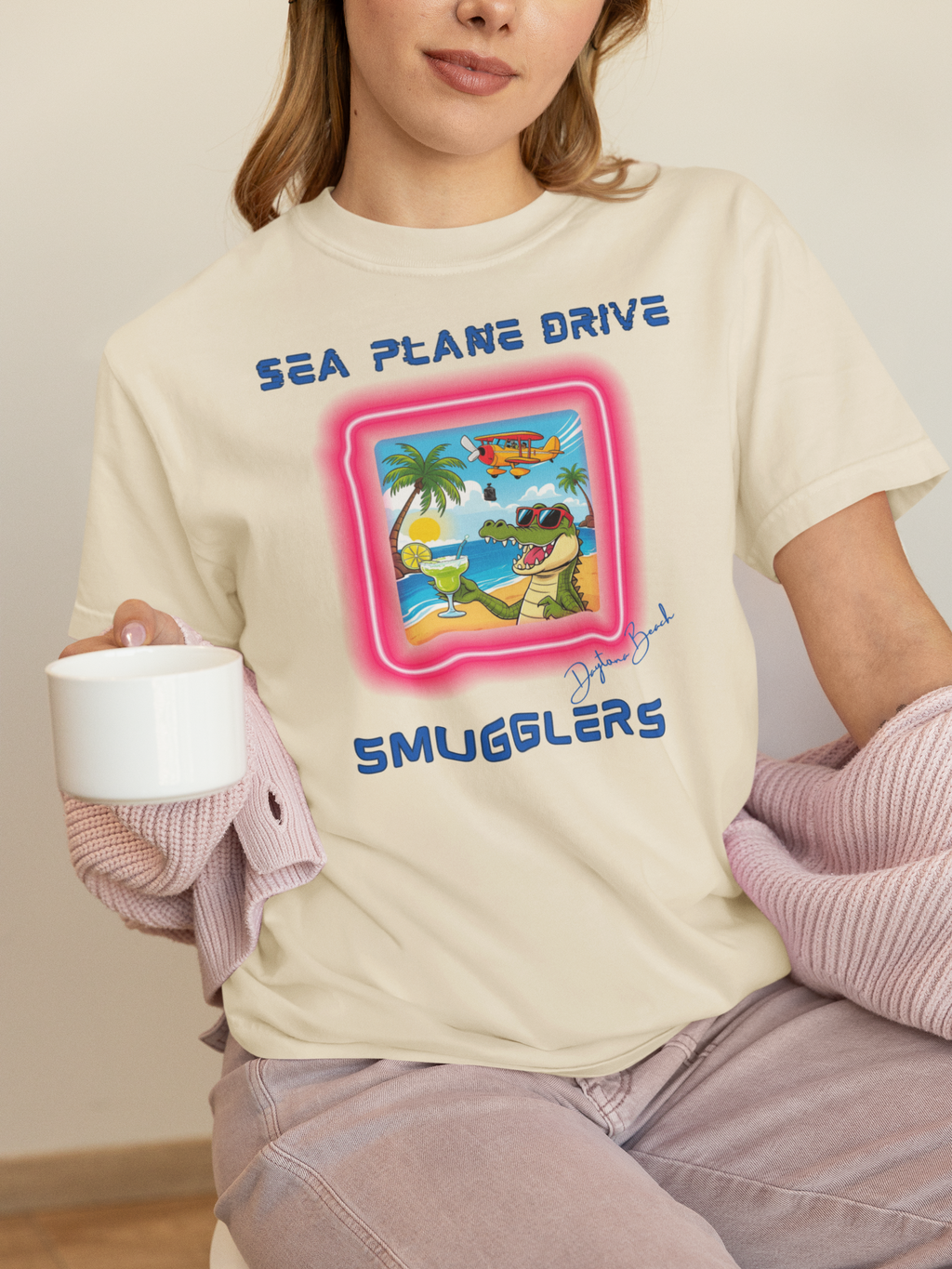 Sea Plane Drive  Jimmy buffet margaritaville latitude Tropical Adventure T-Shirt Beachwear for Sea Plane dr Souvenir Casual Summer Tee Fun Gift for Vacation