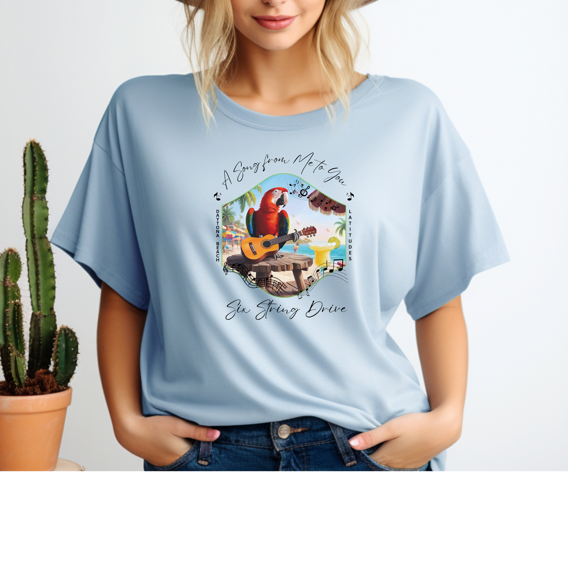 Six String dr Jimmy buffet margaritaville latitude Tropical Adventure TShirt Beachwear for Six String dr Souvenir Casual Summer Tee Fun Gift for Vacation