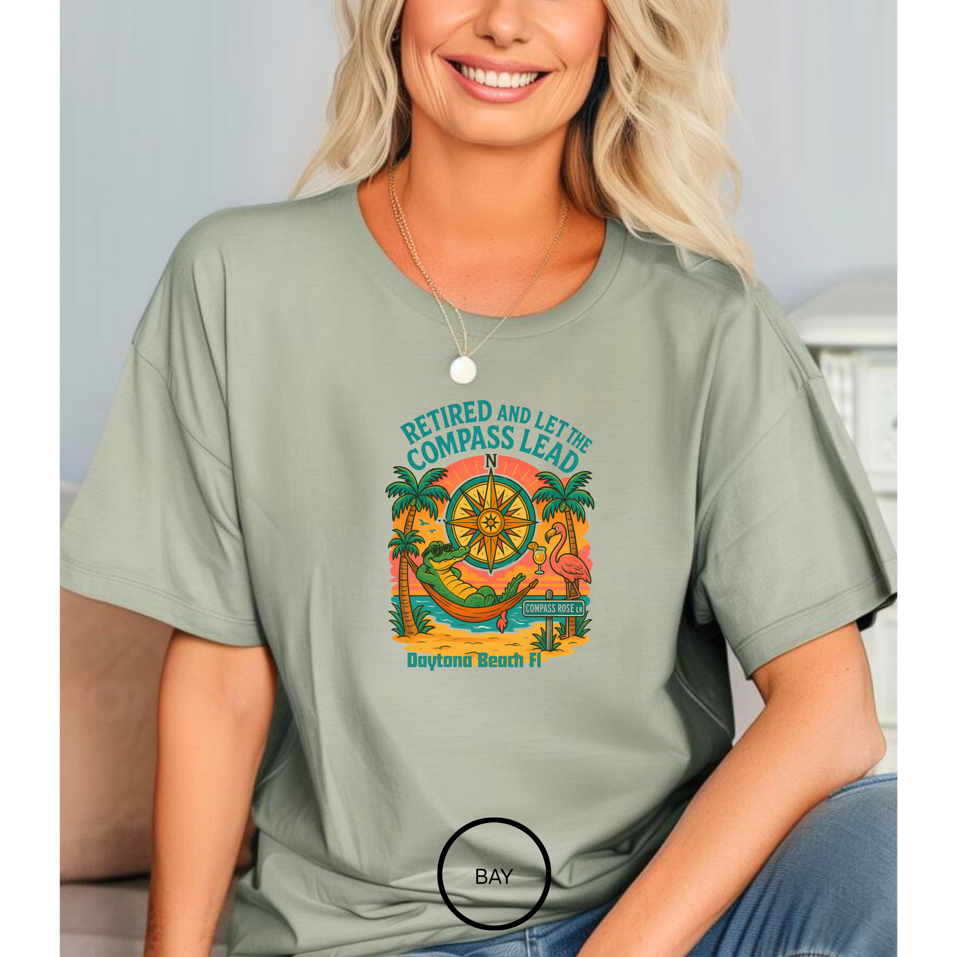 Compass Rose Ln  T shirt  Comfort colors 1717