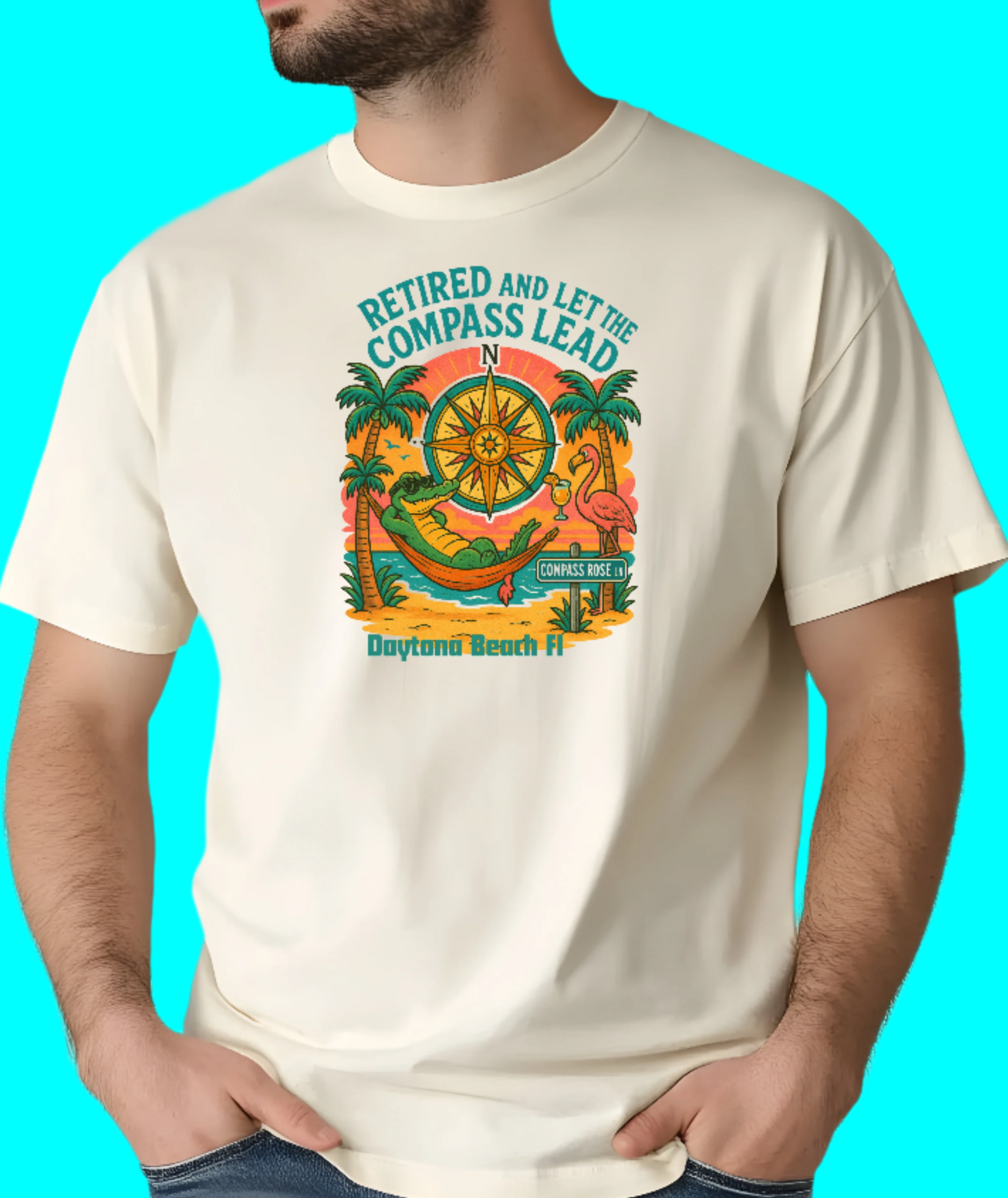 Compass Rose Ln  T shirt  Comfort colors 1717