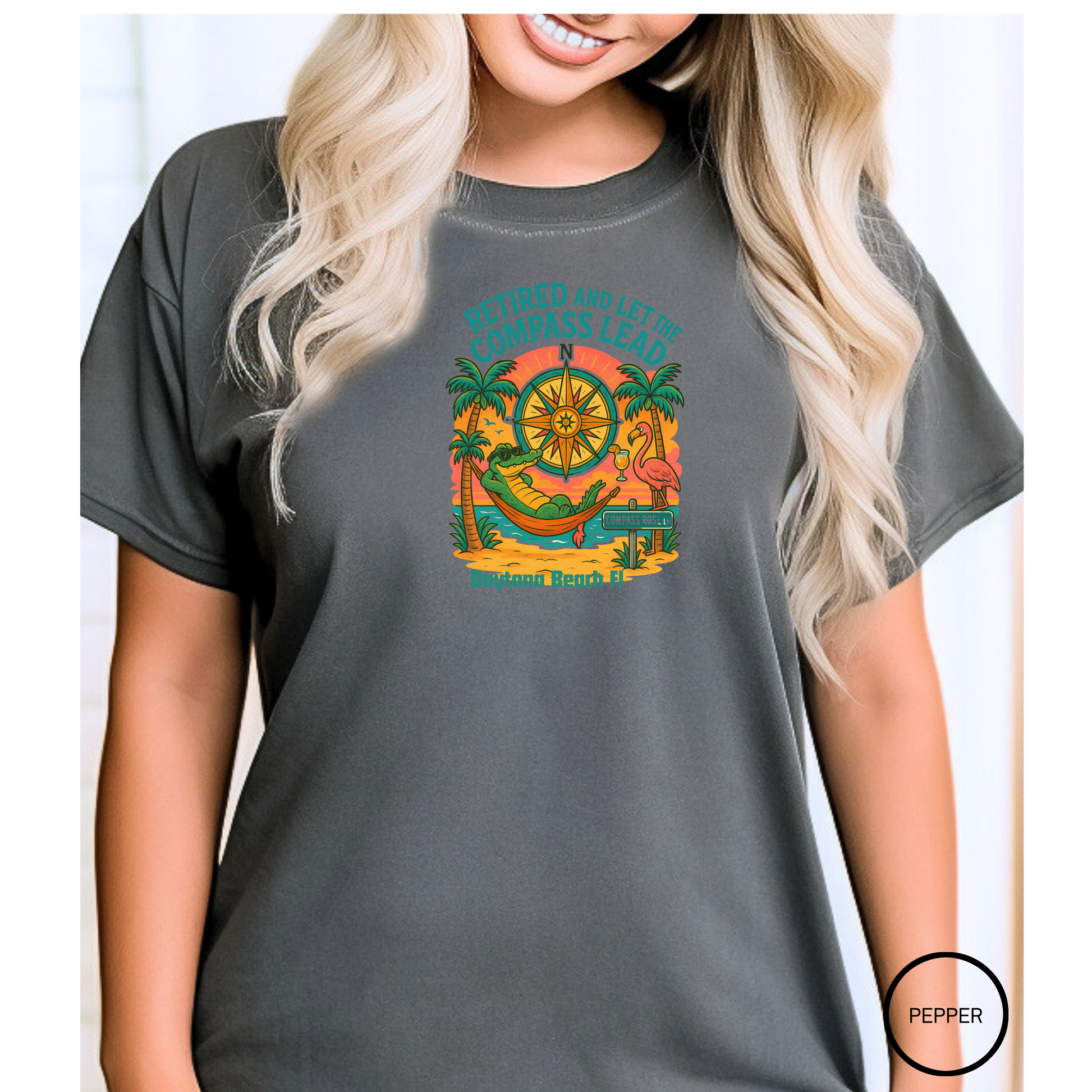 Compass Rose Ln  T shirt  Comfort colors 1717